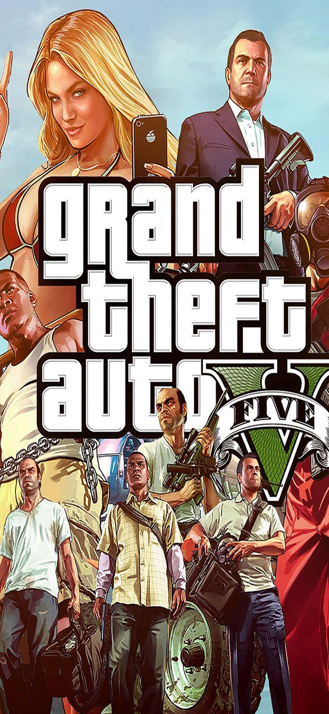iPhone X Grand Theft Auto V Baggrund Spilkarakter Wallpapers