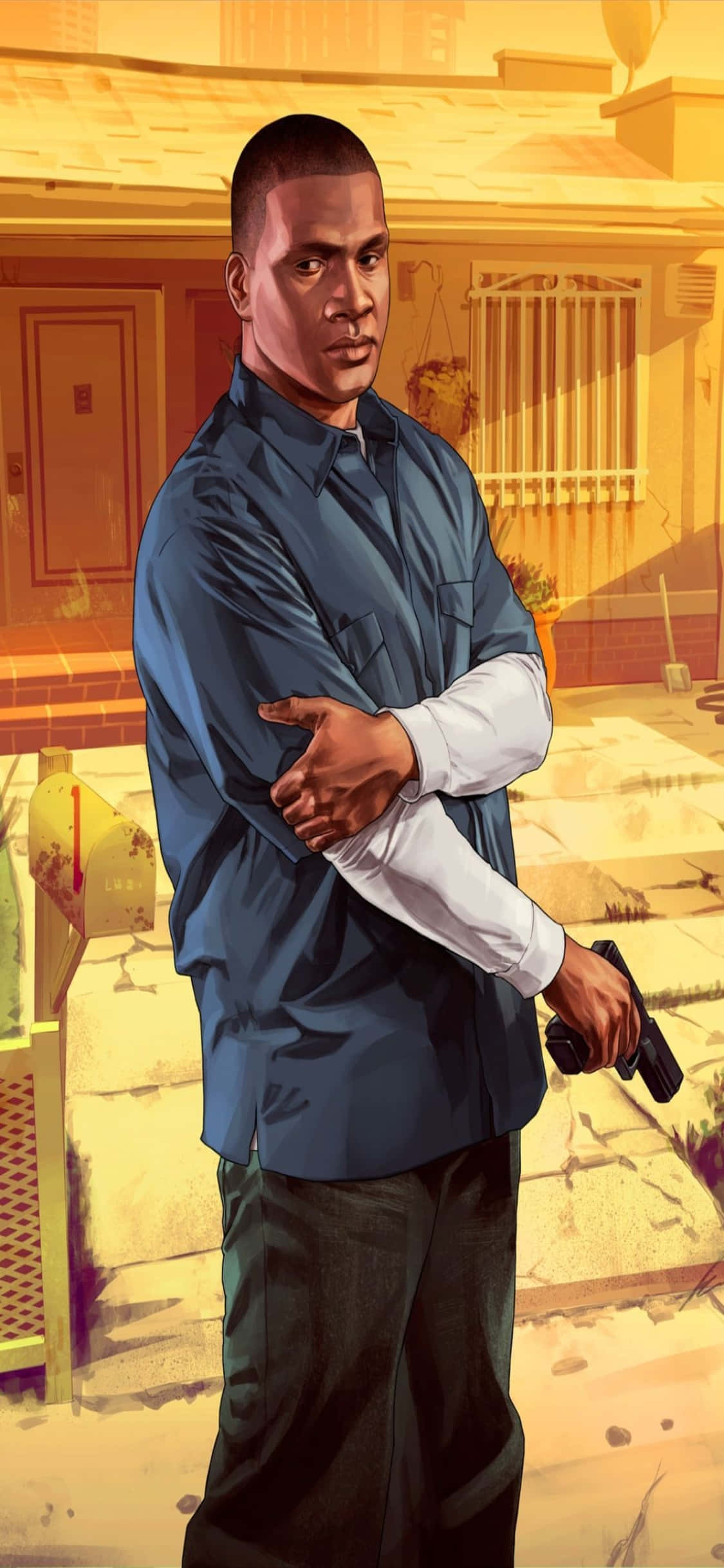 iPhone X Grand Theft Auto V Baggrund Frank I Ærme Wallpapers