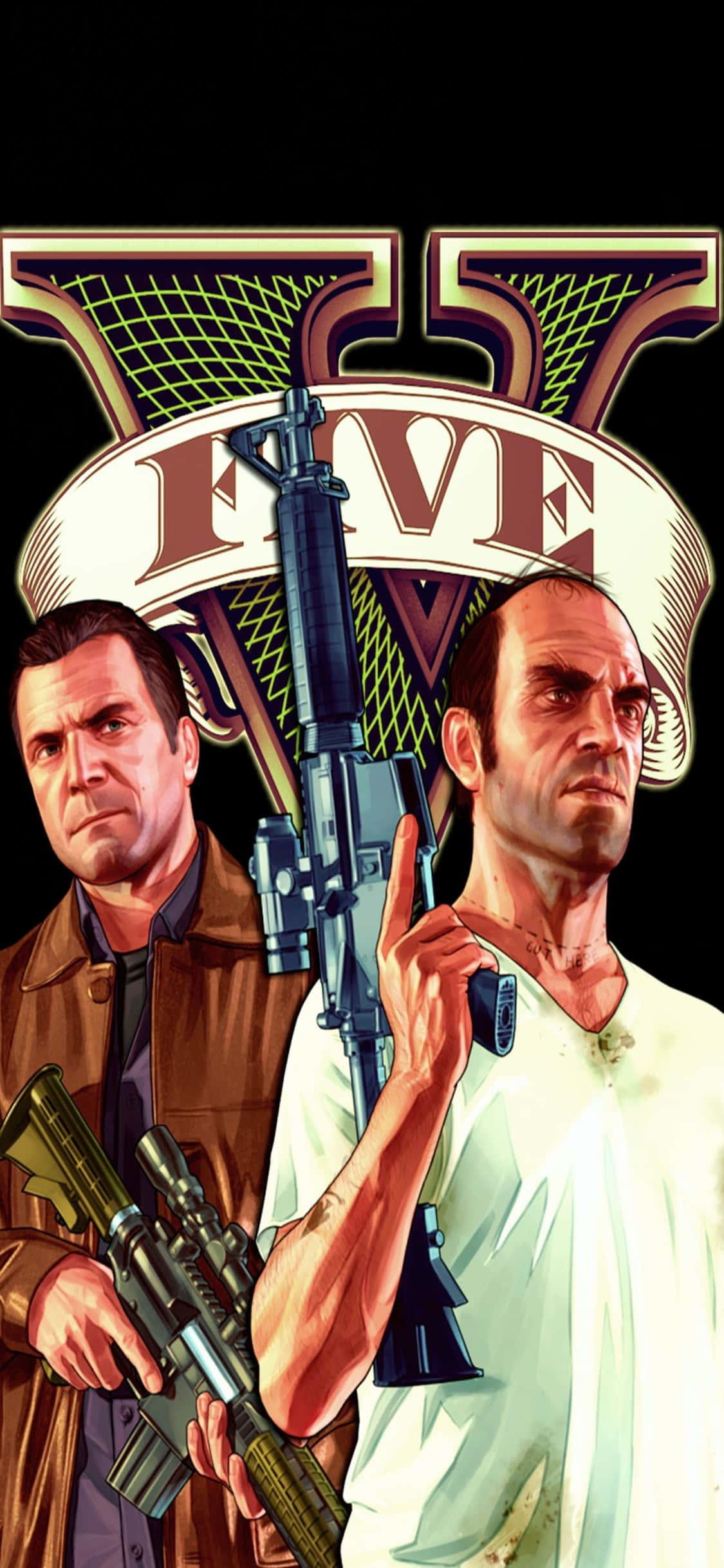 iPhone X Grand Theft Auto V Baggrund Michael & Trevor Wallpapers