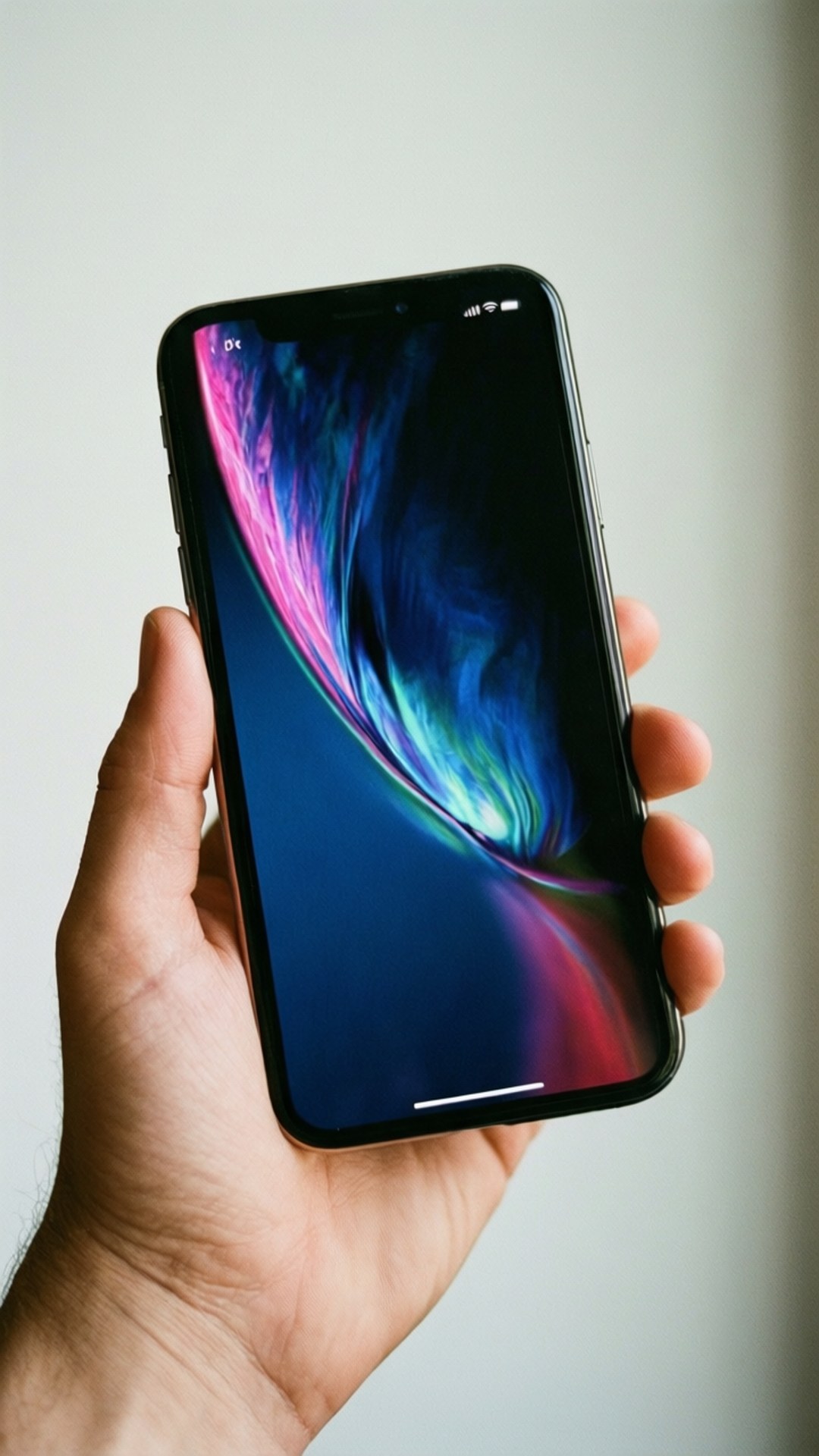 iPhone X i hånden Wallpapers