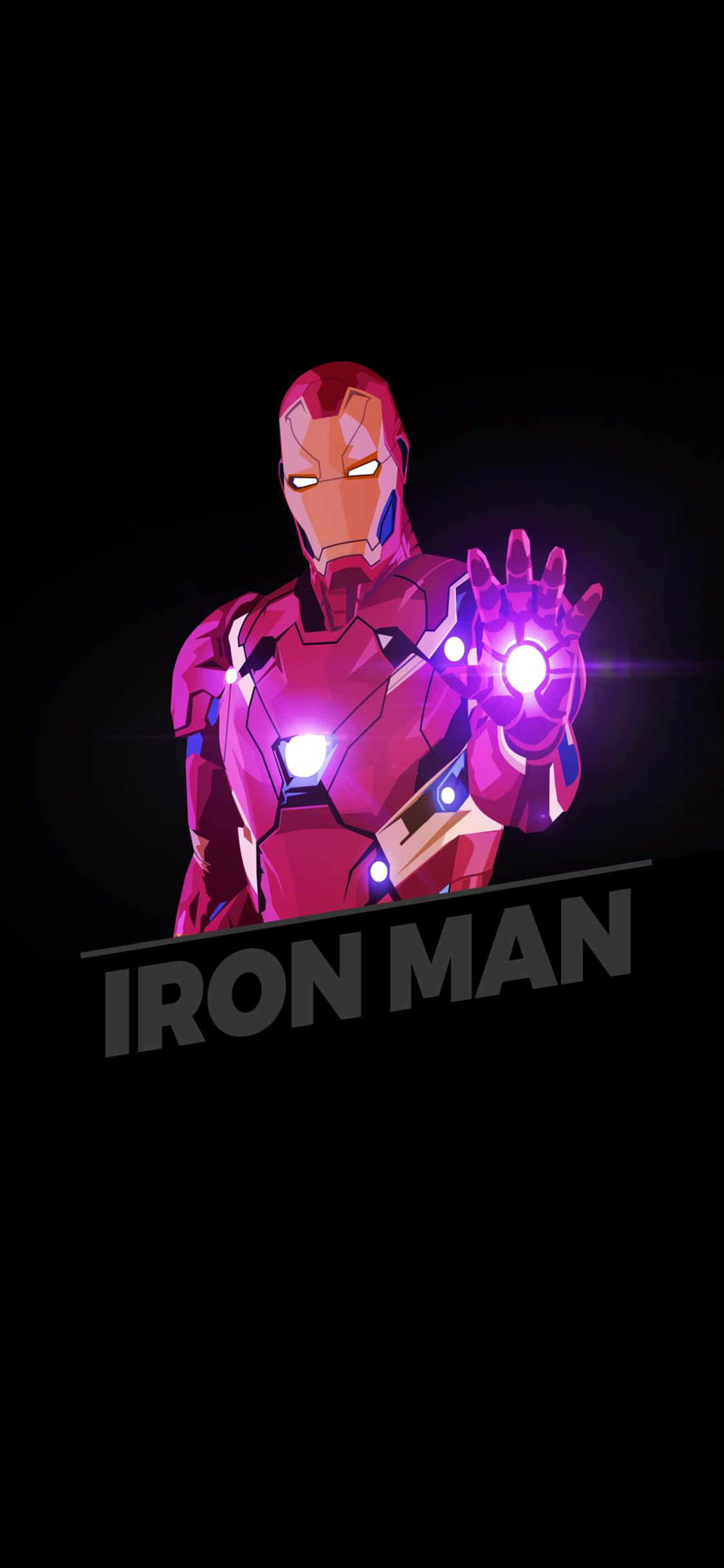 iPhone X Iron Man baggrund Iron Man lilla lys Wallpapers
