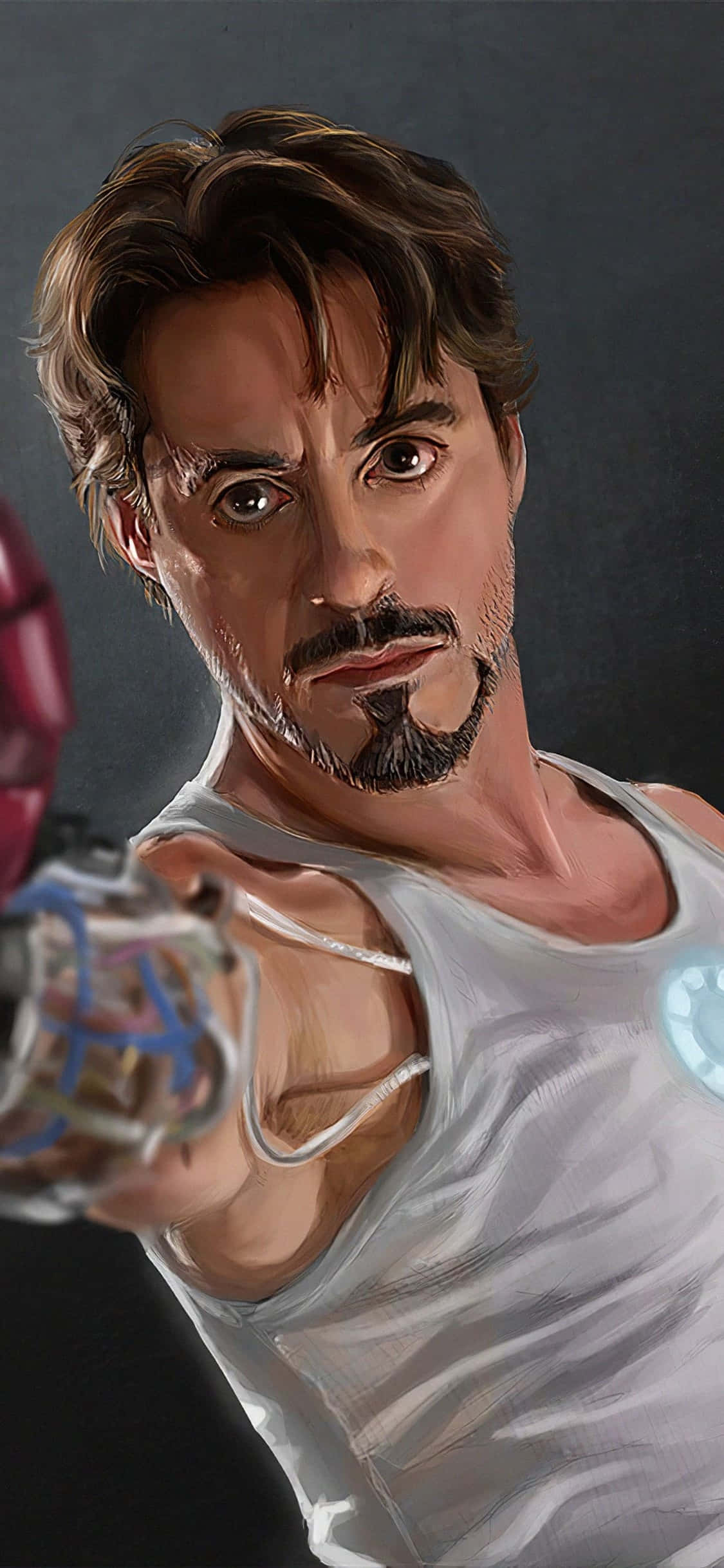 iPhone X Iron Man baggrund Tony Stark uden sin dragt Wallpapers
