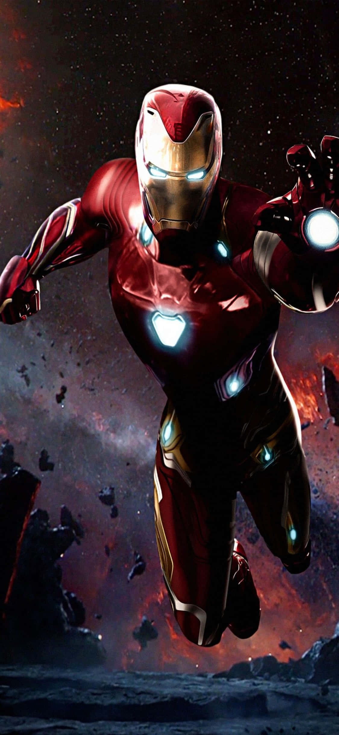 iPhone X Iron Man baggrund Iron Man peger blaster Wallpapers