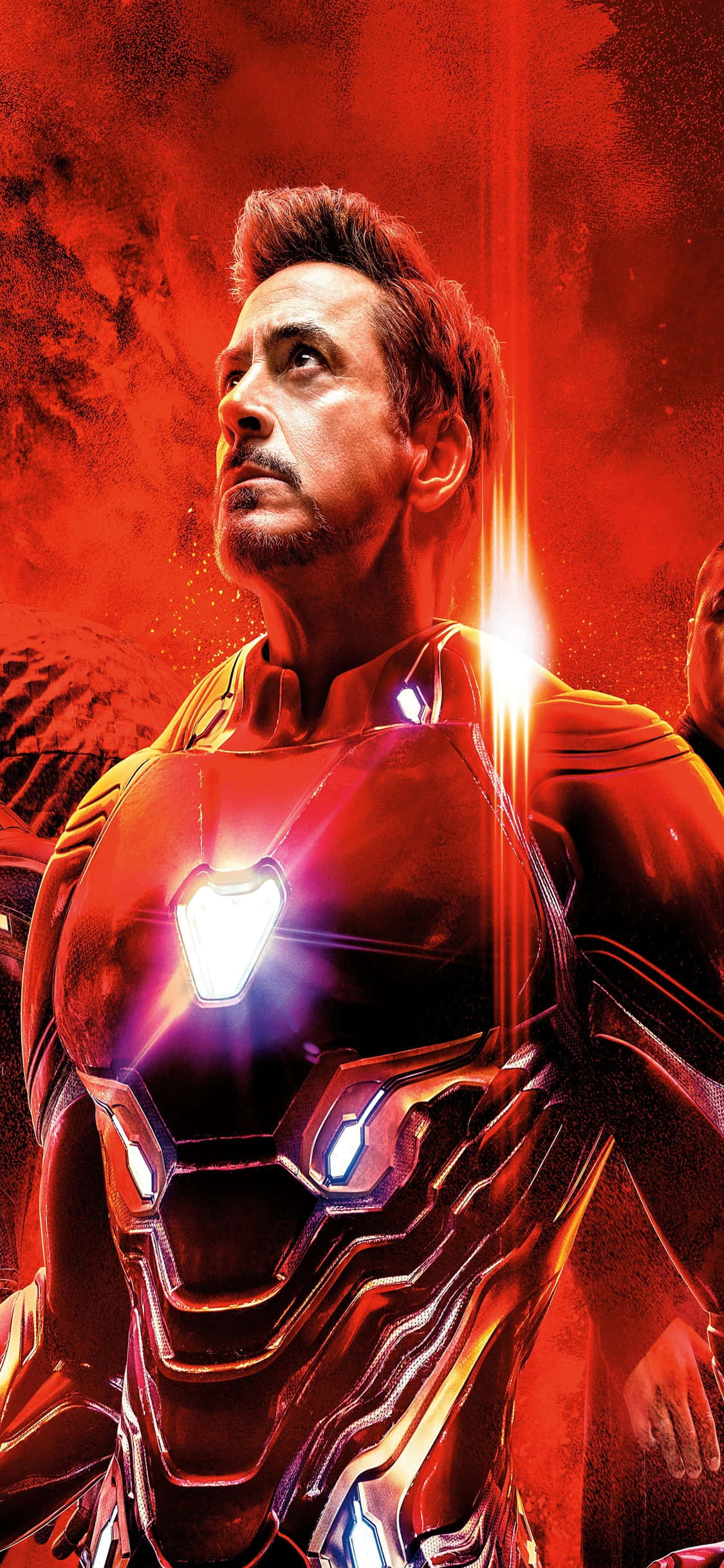 iPhone X Iron Man Baggrund Uden Hjelm Rød Baggrund Wallpapers