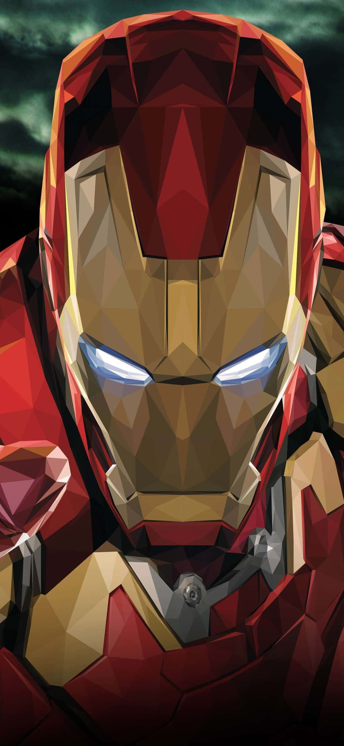 iPhone X Iron Man baggrund skarpt og skinnende design Wallpapers
