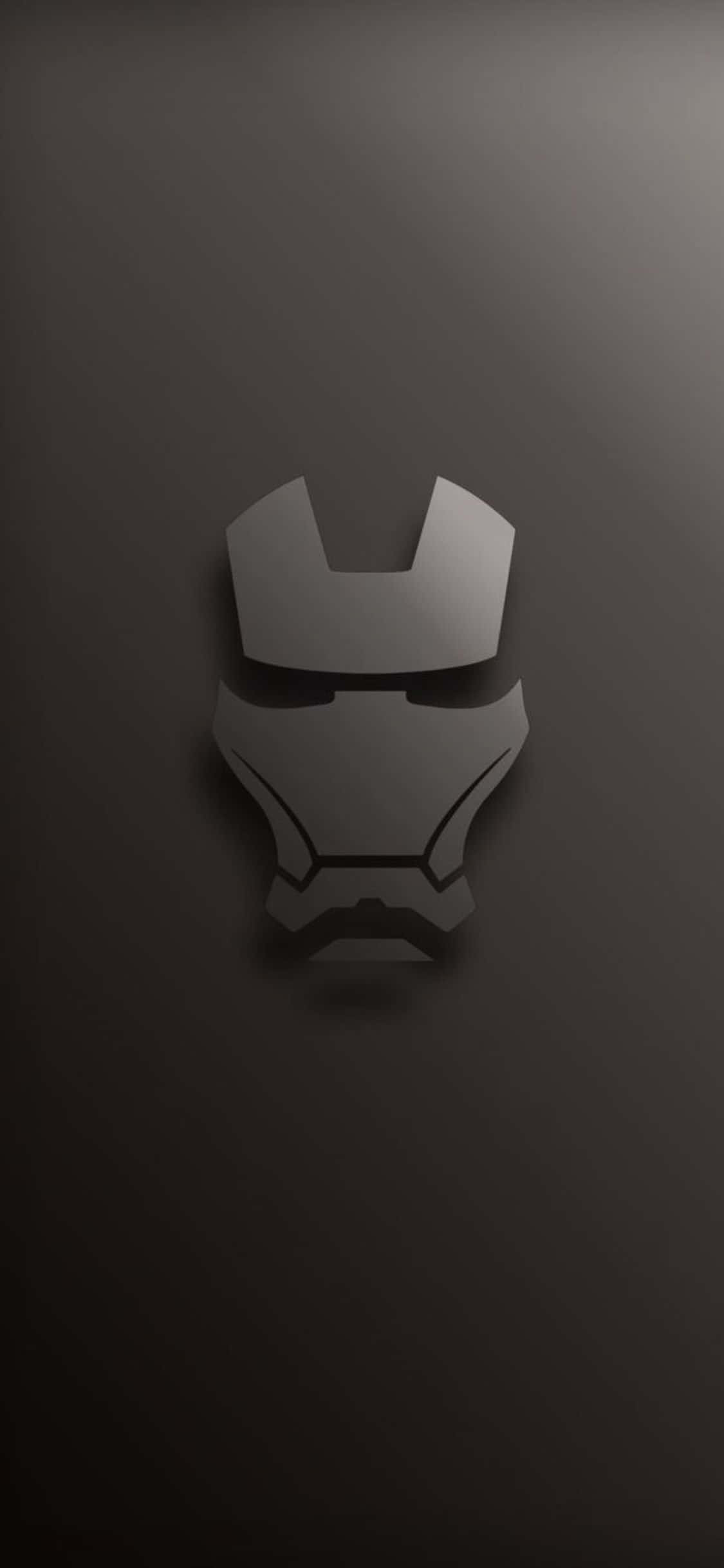 iPhone X Iron Man baggrund med grå betontekstur Wallpapers