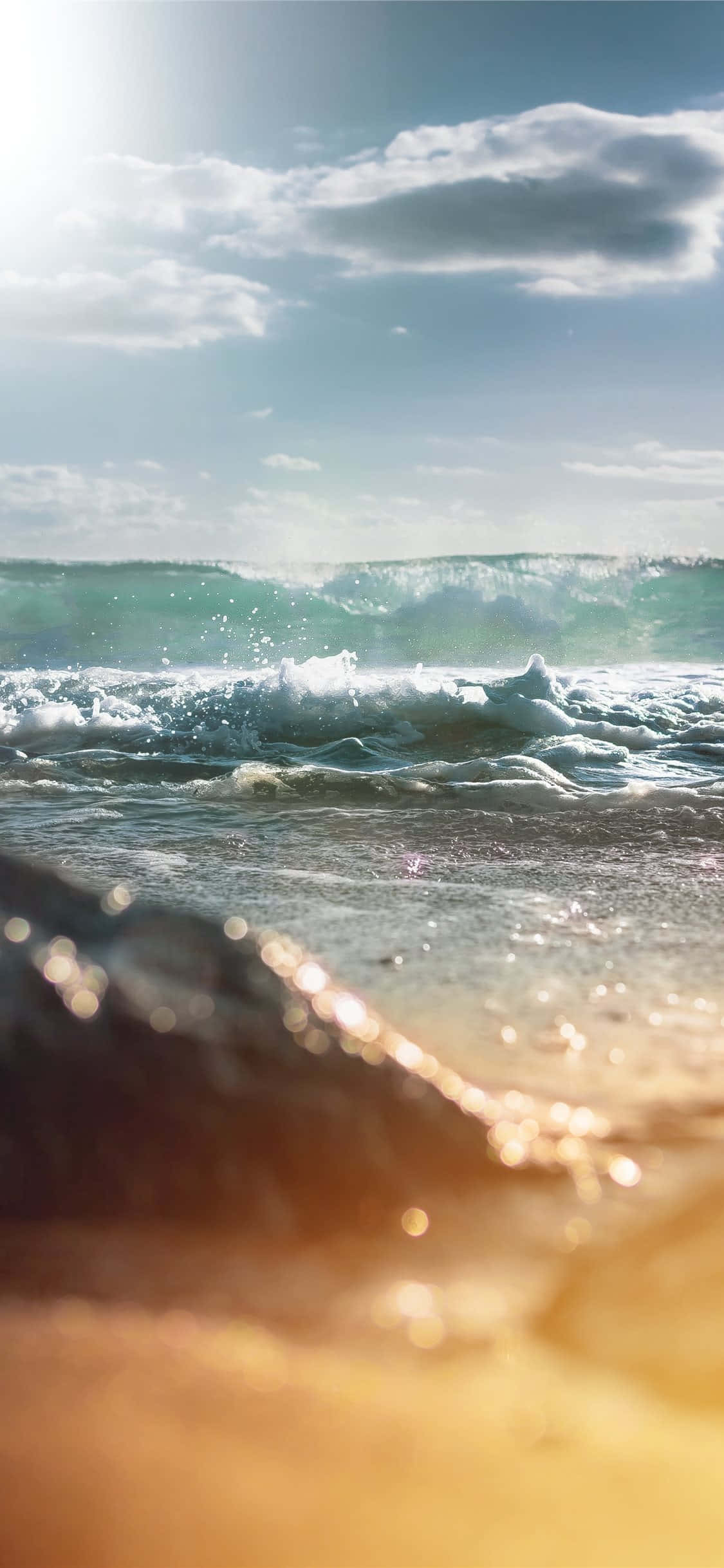 iPhone X Malibu Baggrund Jordvinkel Bølge Wallpapers