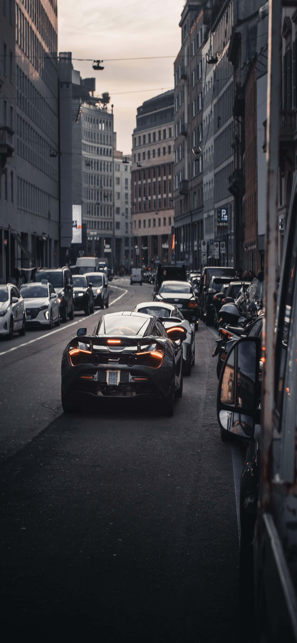 iPhone X Mclaren 720s Byudsigt Baggrund Wallpapers