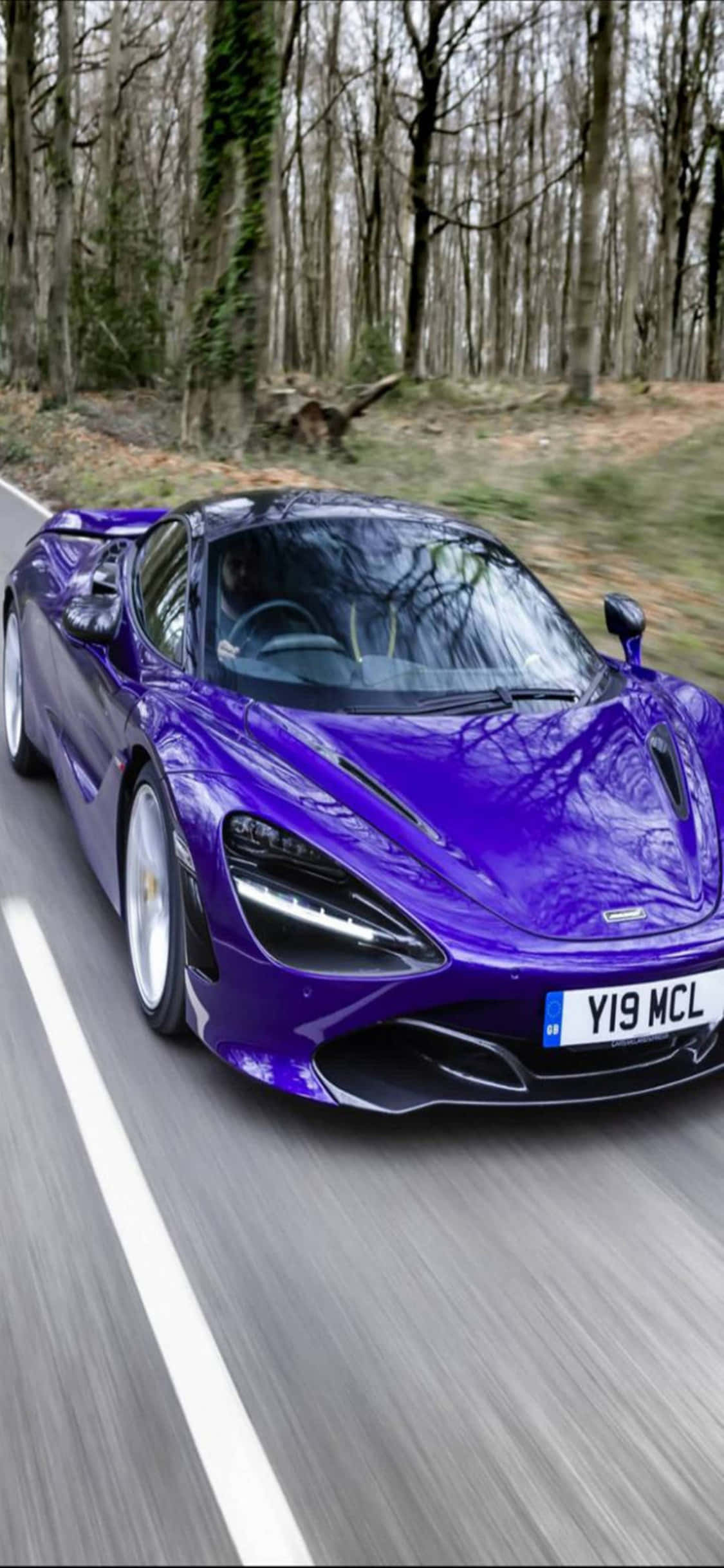 iPhone X Mclaren 720s Lantana Lilla Baggrund Wallpapers