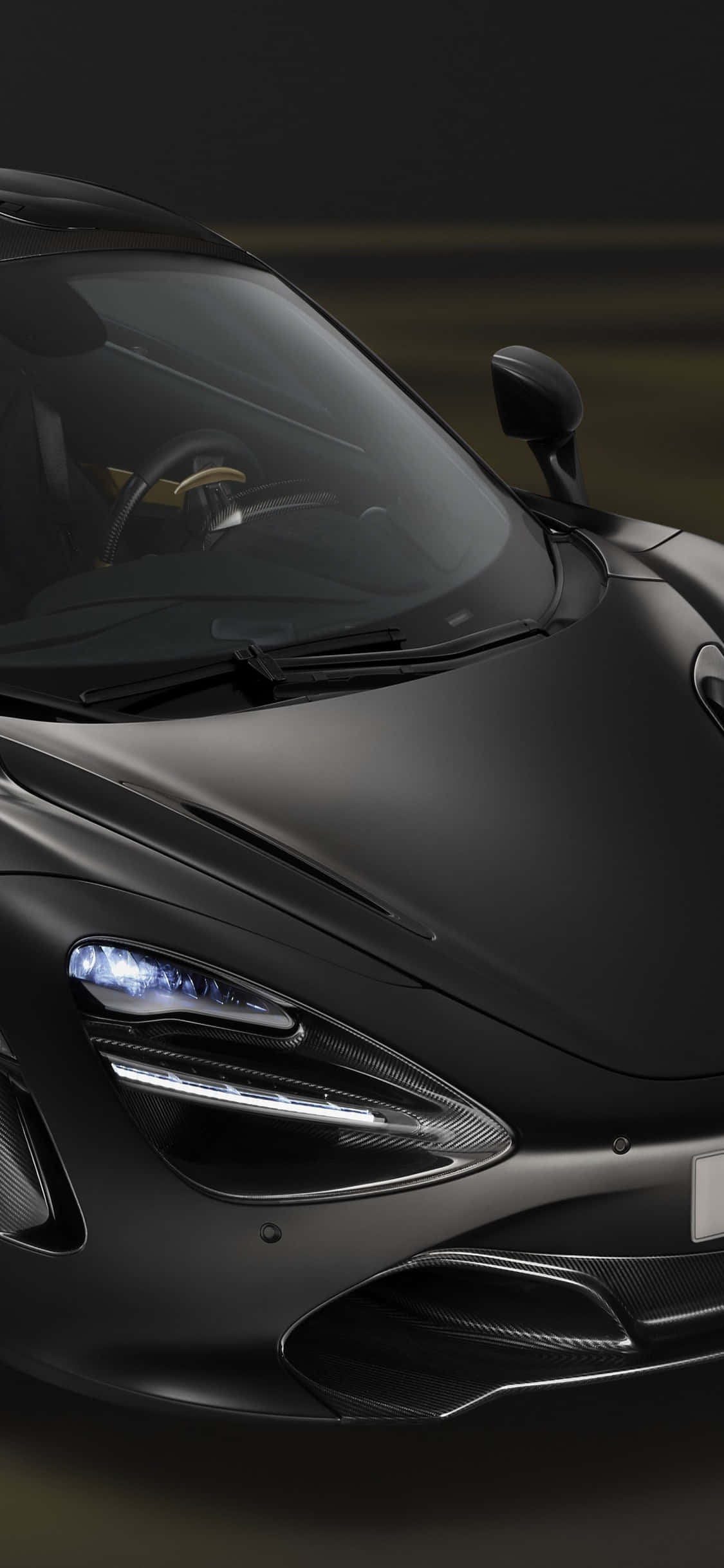iPhone X Mclaren 720s Sort Baggrund Wallpapers
