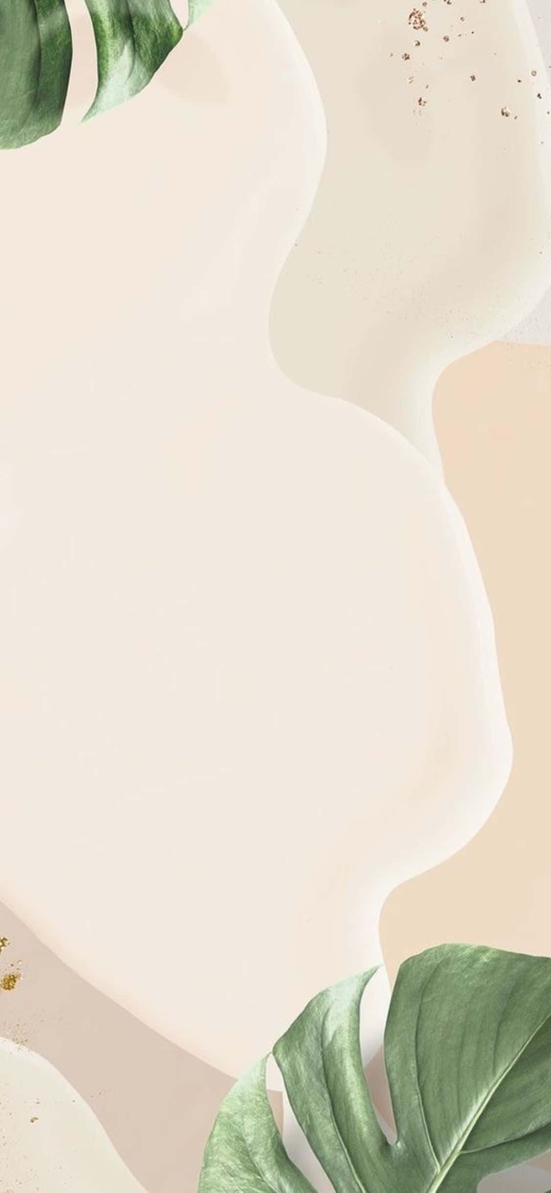 iPhone X minimal monstera blade beige baggrund Wallpapers