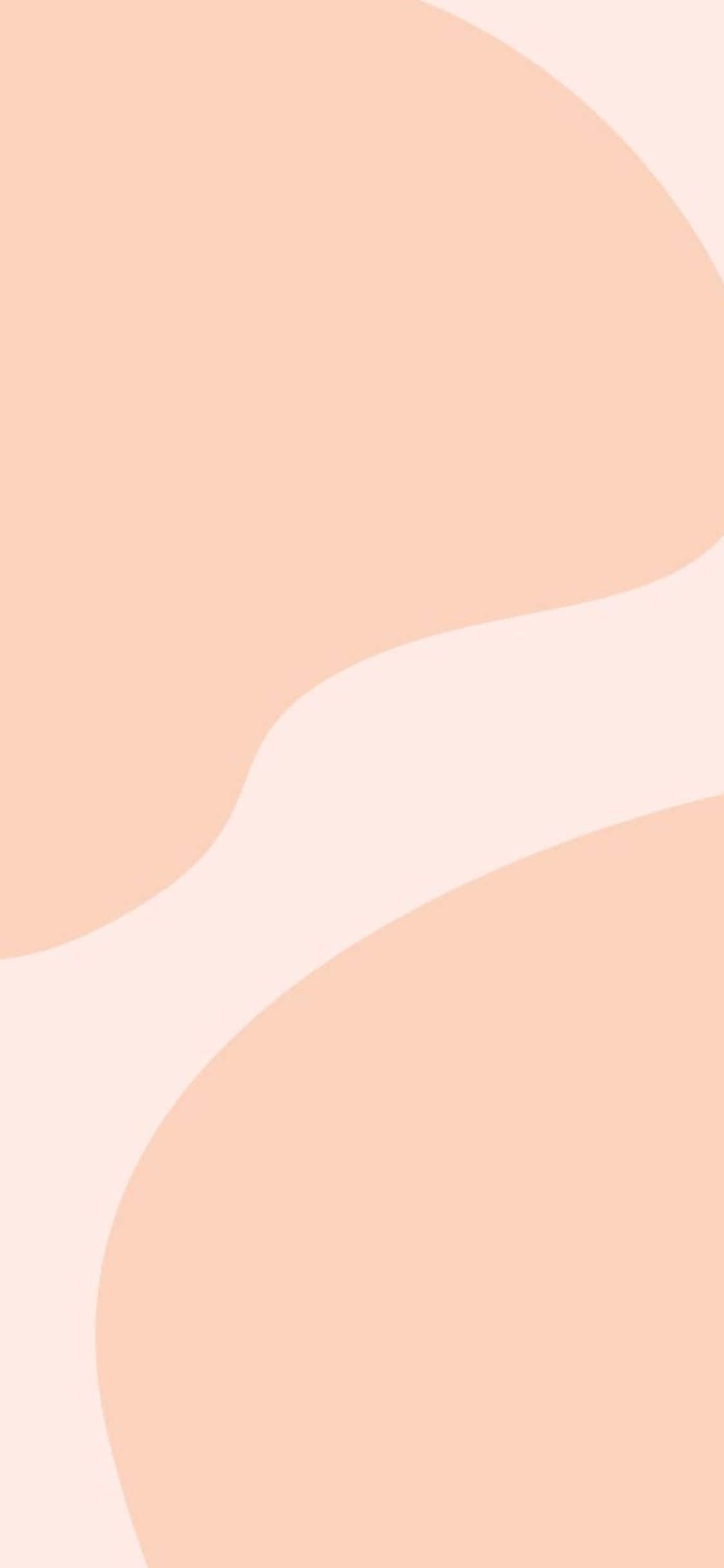 iPhone X Minimal Ferskenfarvet Baggrund Wallpapers