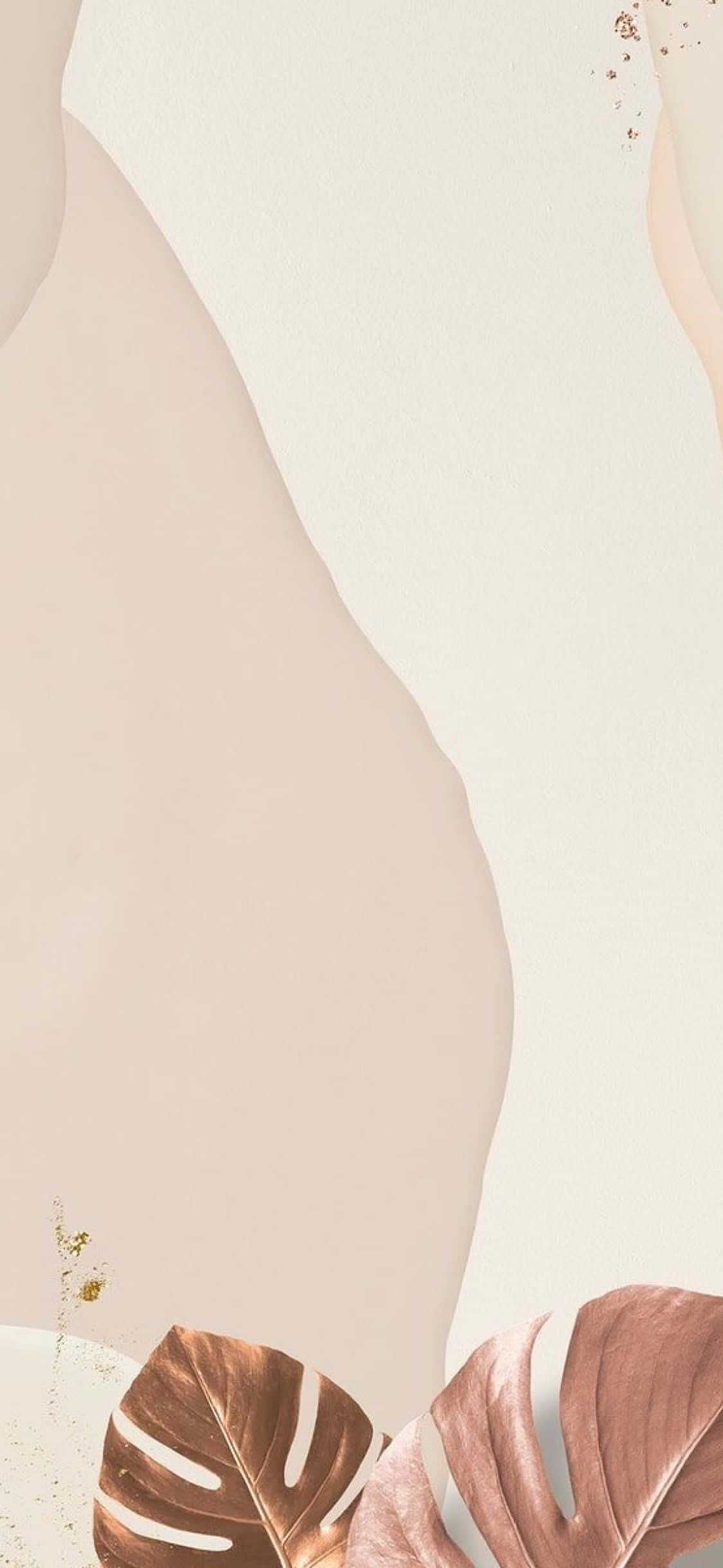 iPhone X minimal beige brun monstera baggrund Wallpapers