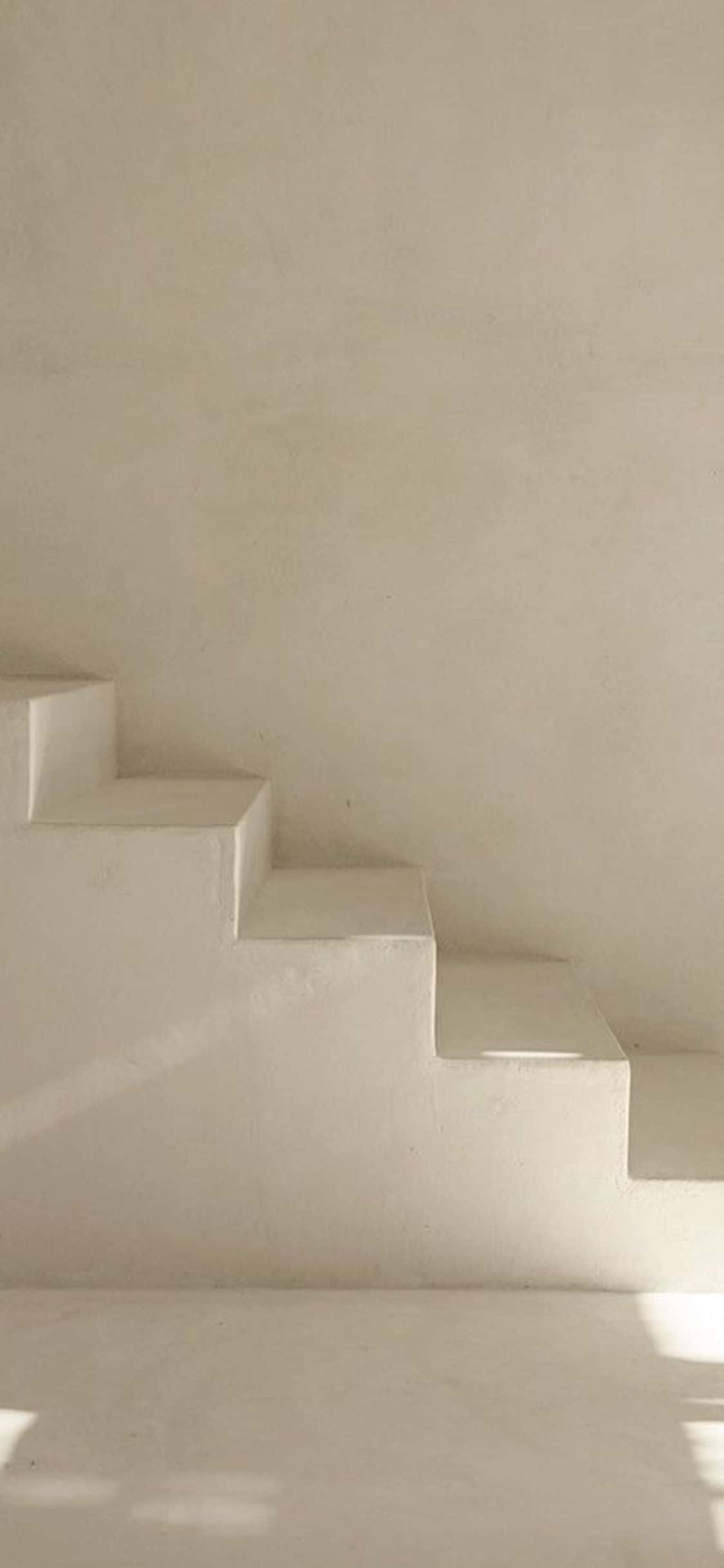 iPhone X Minimal Trappe I Beige Baggrund Wallpapers