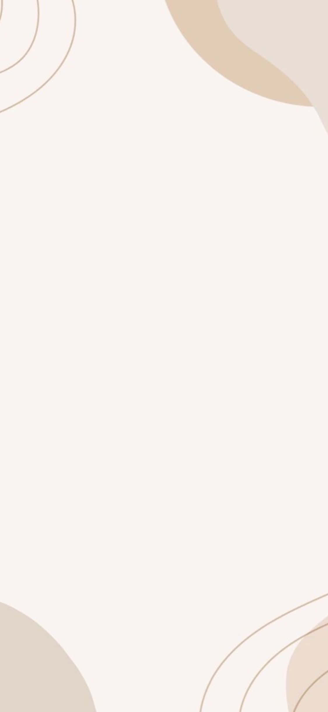 iPhone X Minimalistisk Beige Baggrundsdesign Wallpapers