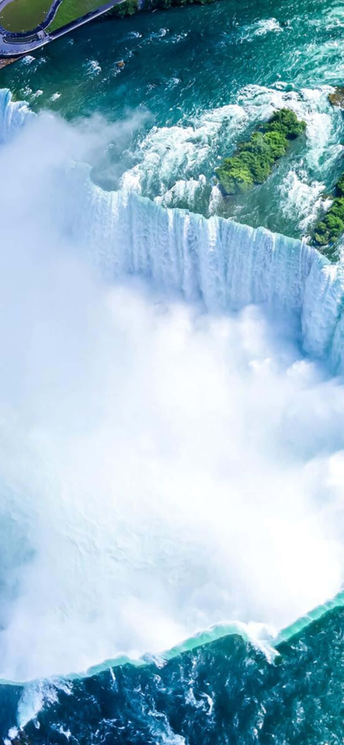 iPhone X Niagara Falls Luftfoto Baggrund Wallpapers