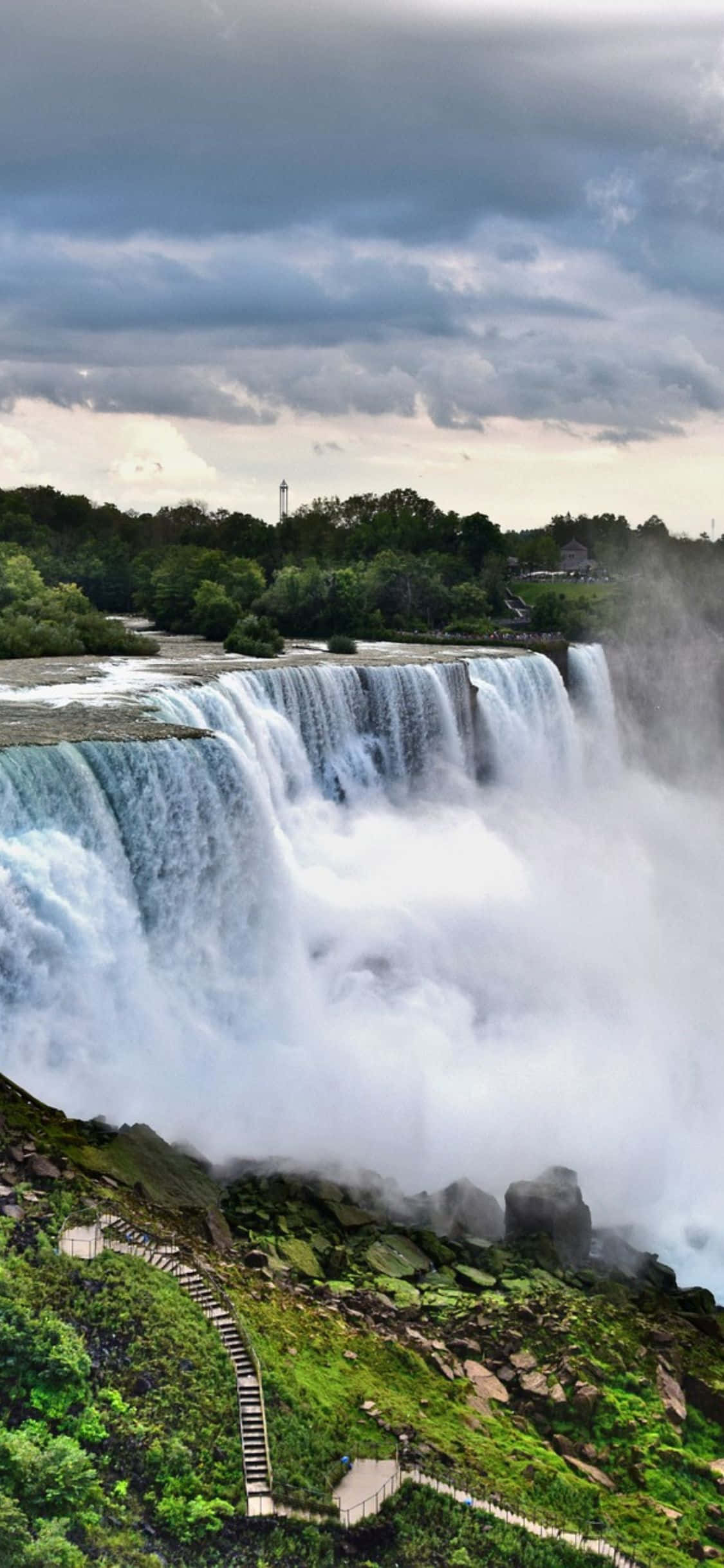 iPhone X Niagara Falls Skydækket Himmel Baggrund Wallpapers