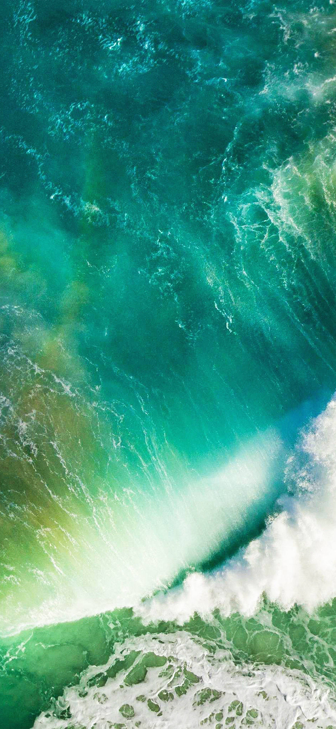 iPhone X Originale Bølger Luftfoto Wallpapers