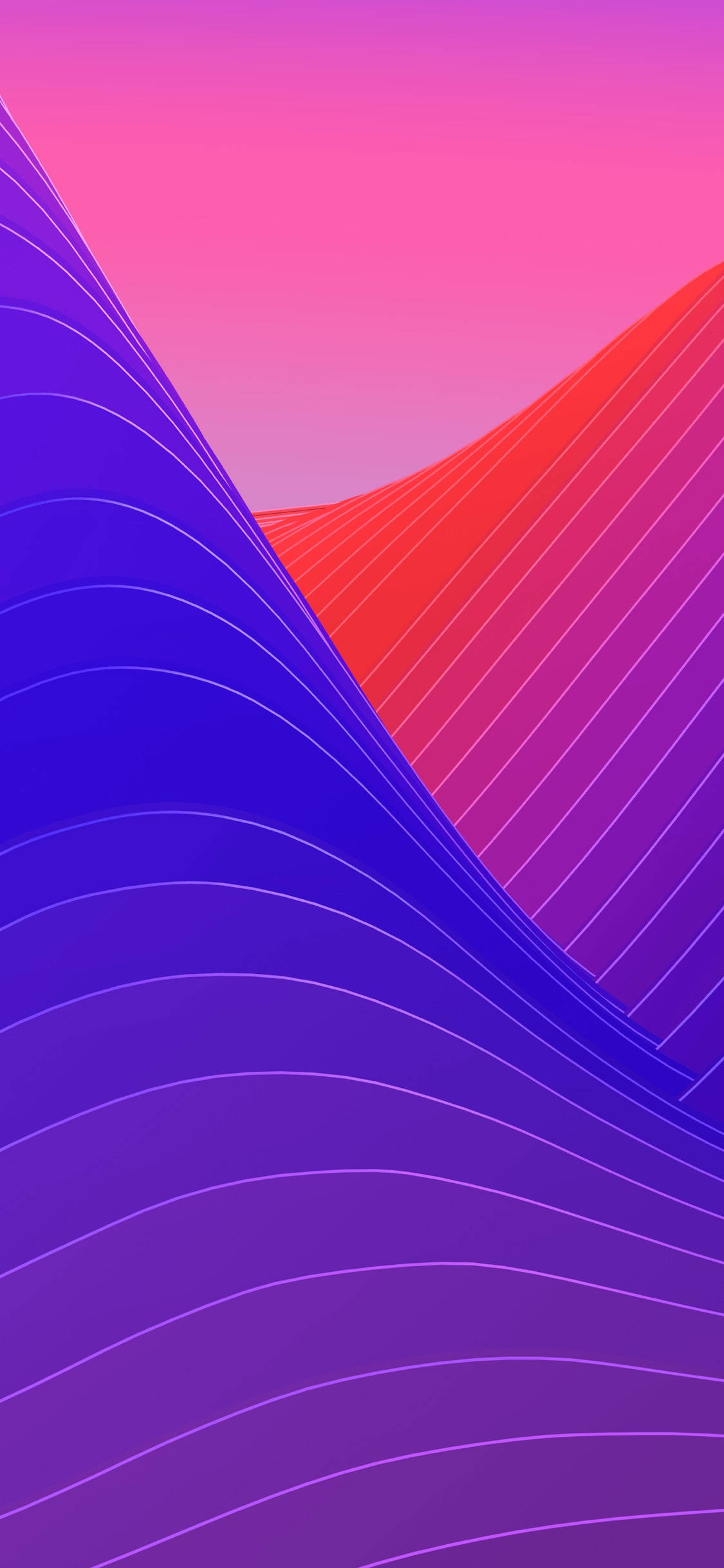 iPhone X original abstrakte bølger Wallpapers