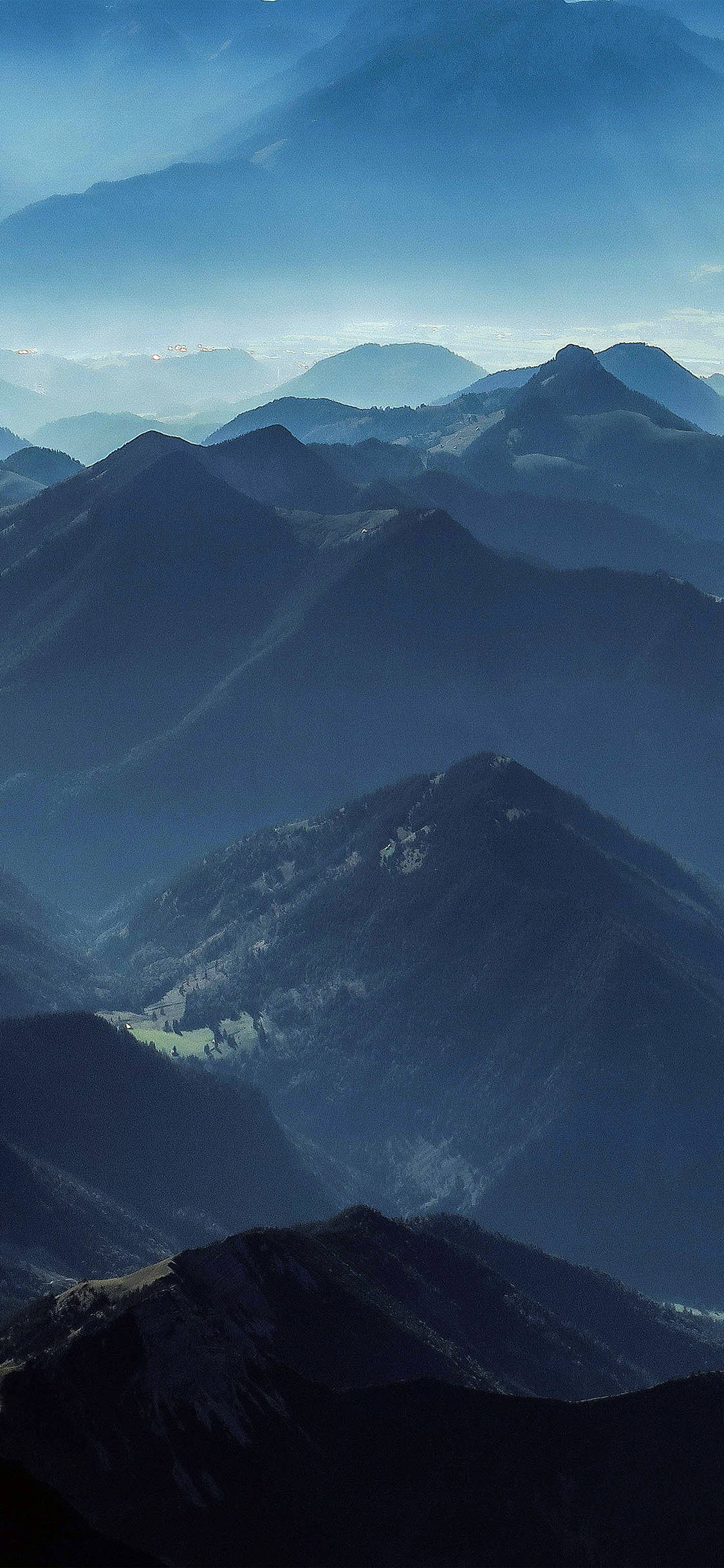 iPhone X Original Bjergkæde Wallpapers