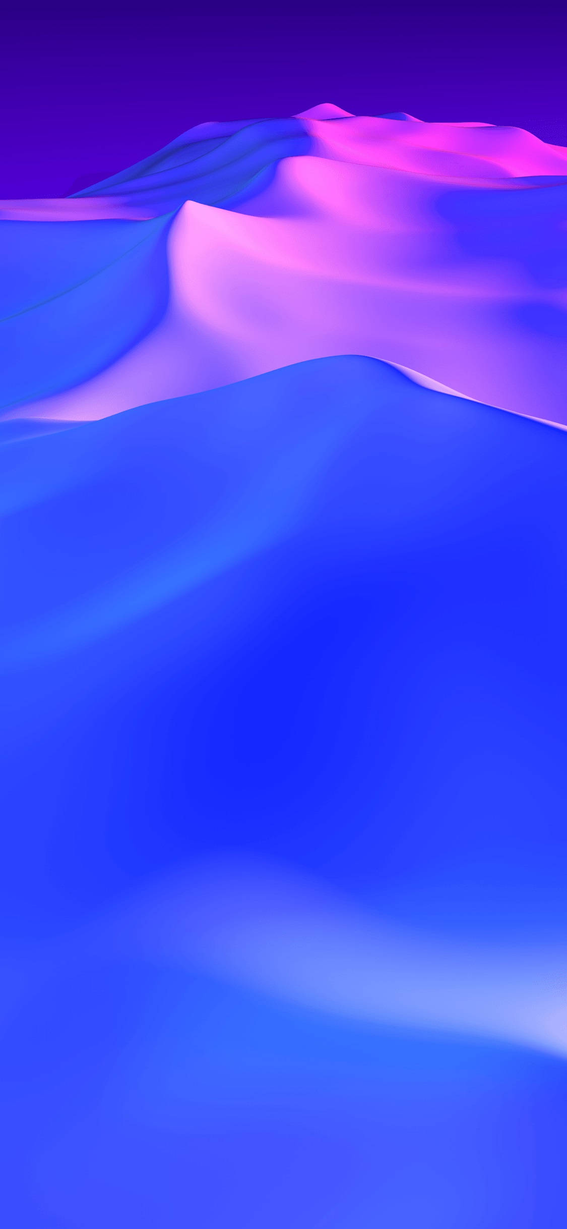 iPhone X Original Blå Og Lilla Bjerge Wallpapers