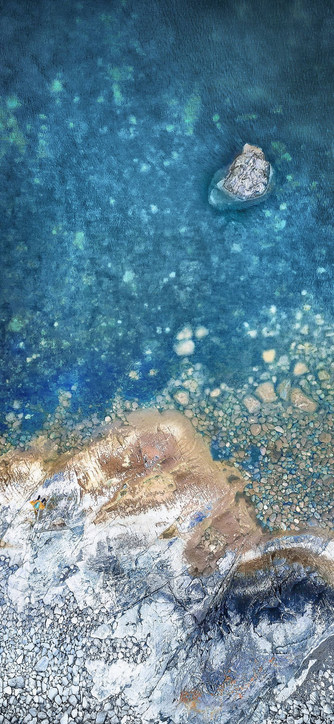 iPhone X Original Klippet Havkyst Wallpapers