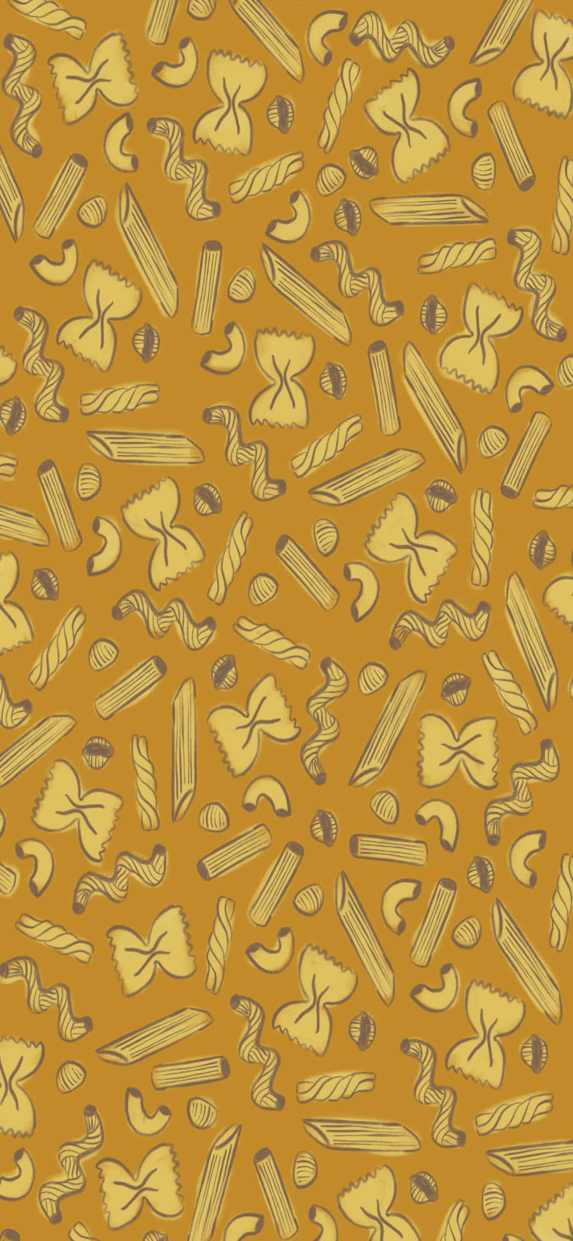 iPhone X Pasta Illustration Baggrund Wallpapers
