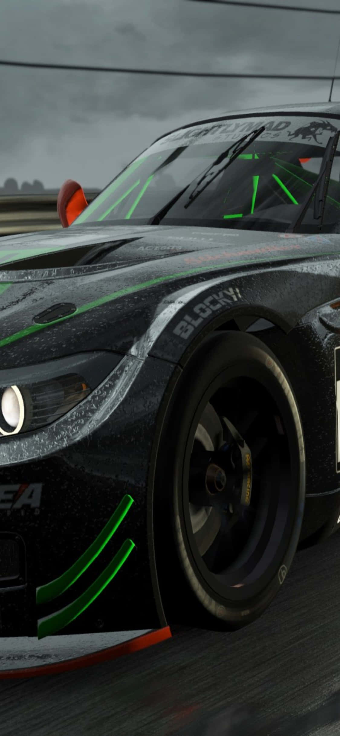 iPhone X Project Cars Baggrund Glossy Black BMW Z4 GT3 (E89) Wallpapers