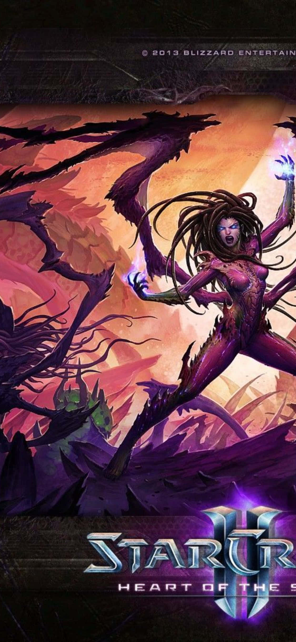 iPhone X Starcraft Ii Baggrund Lilla Orange Wallpapers