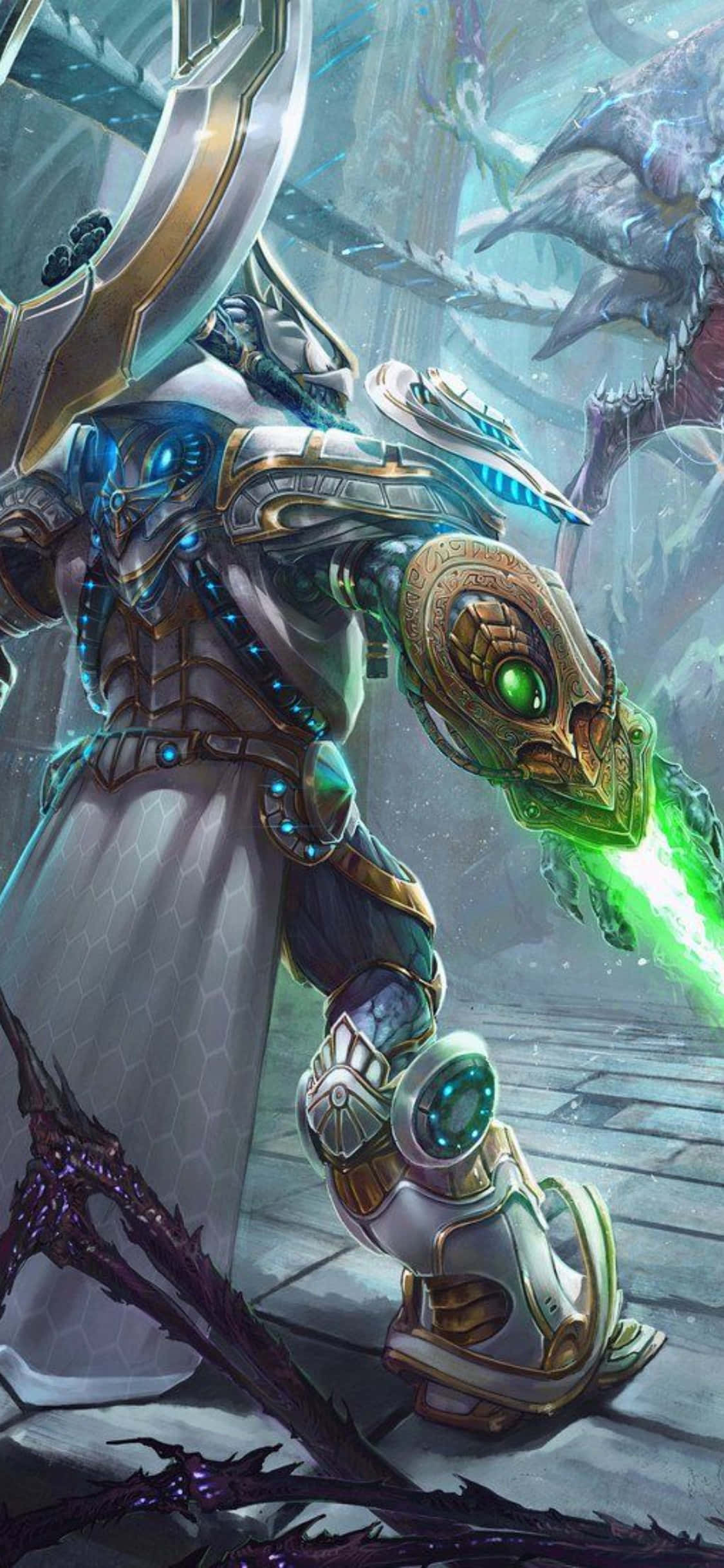 iPhone X Starcraft II Baggrund Grønt Lys Wallpapers