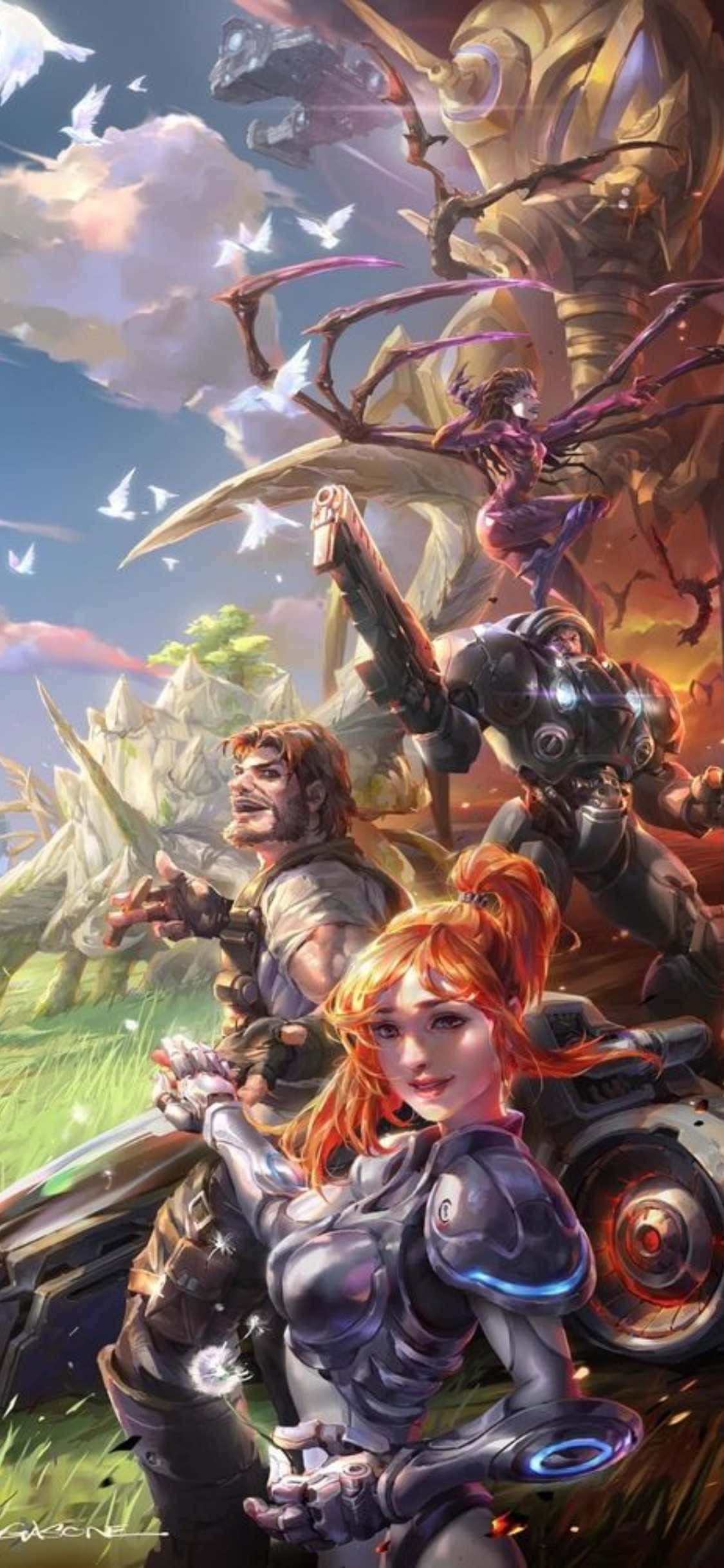 iPhone X Starcraft Ii Baggrund Grøn Mark Wallpapers