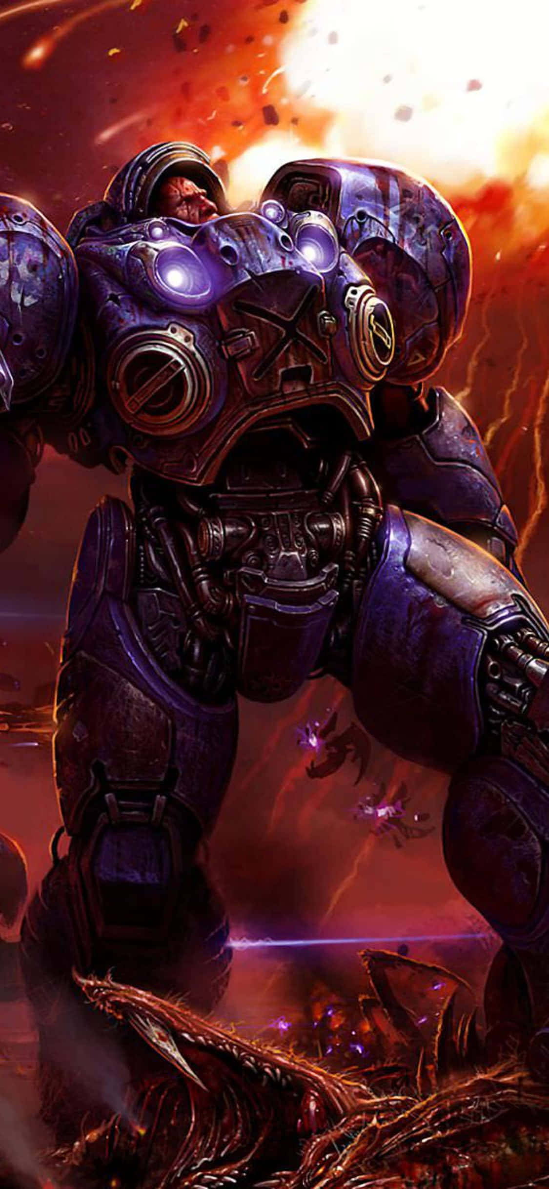 iPhone X Starcraft Ii Baggrund Tung Mecha Wallpapers