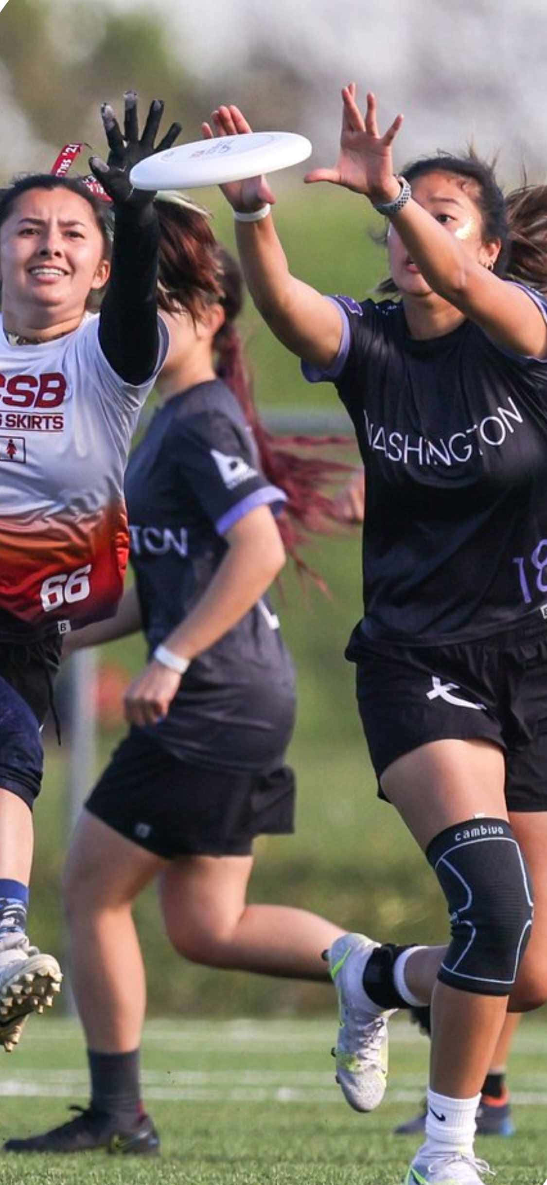 iPhone X Ultimate Frisbee-baggrund med spillere Wallpapers