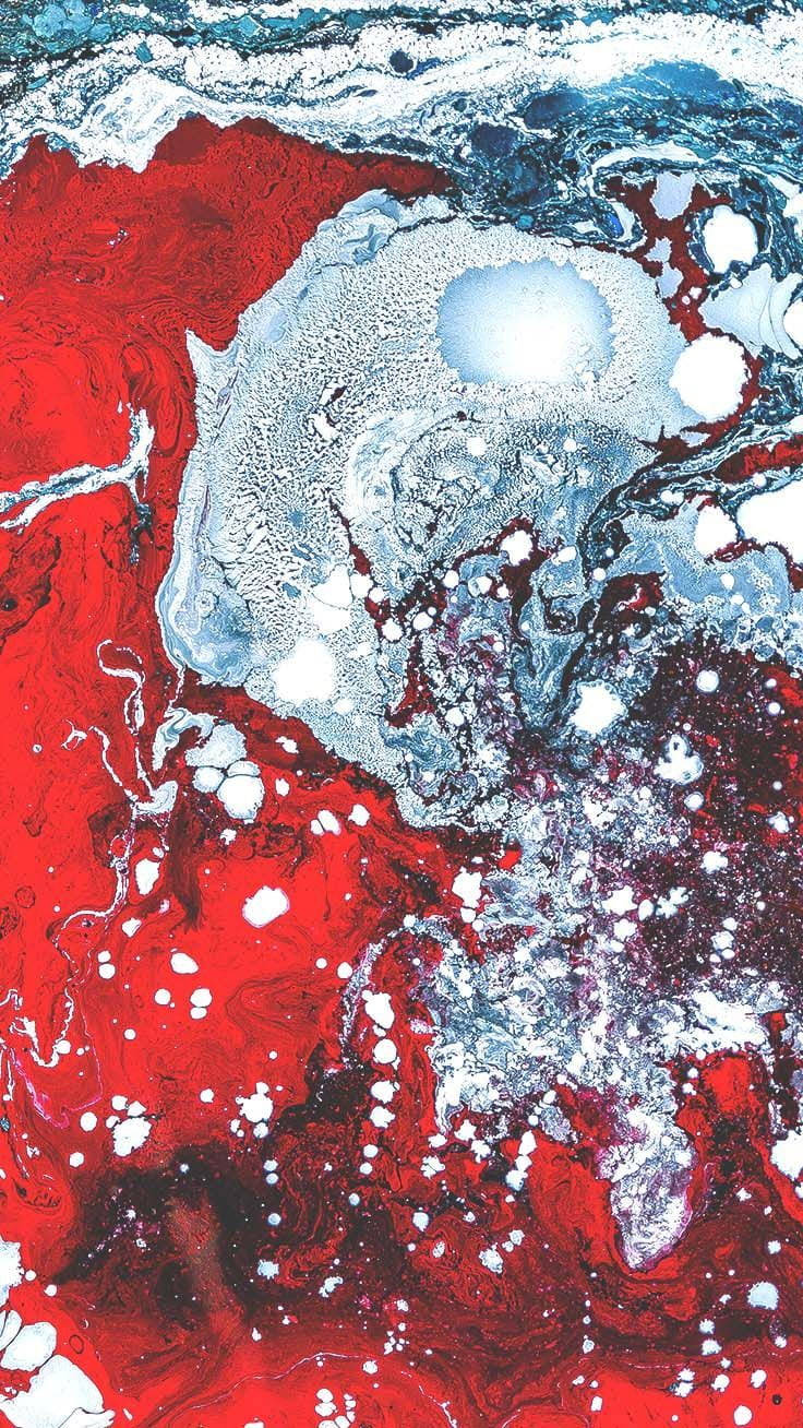 iPhone XR Rød Grå Marmor Wallpapers