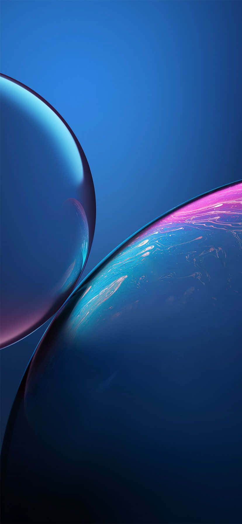 iPhone Xr Stock Blå Abstrakte Bobler Wallpapers