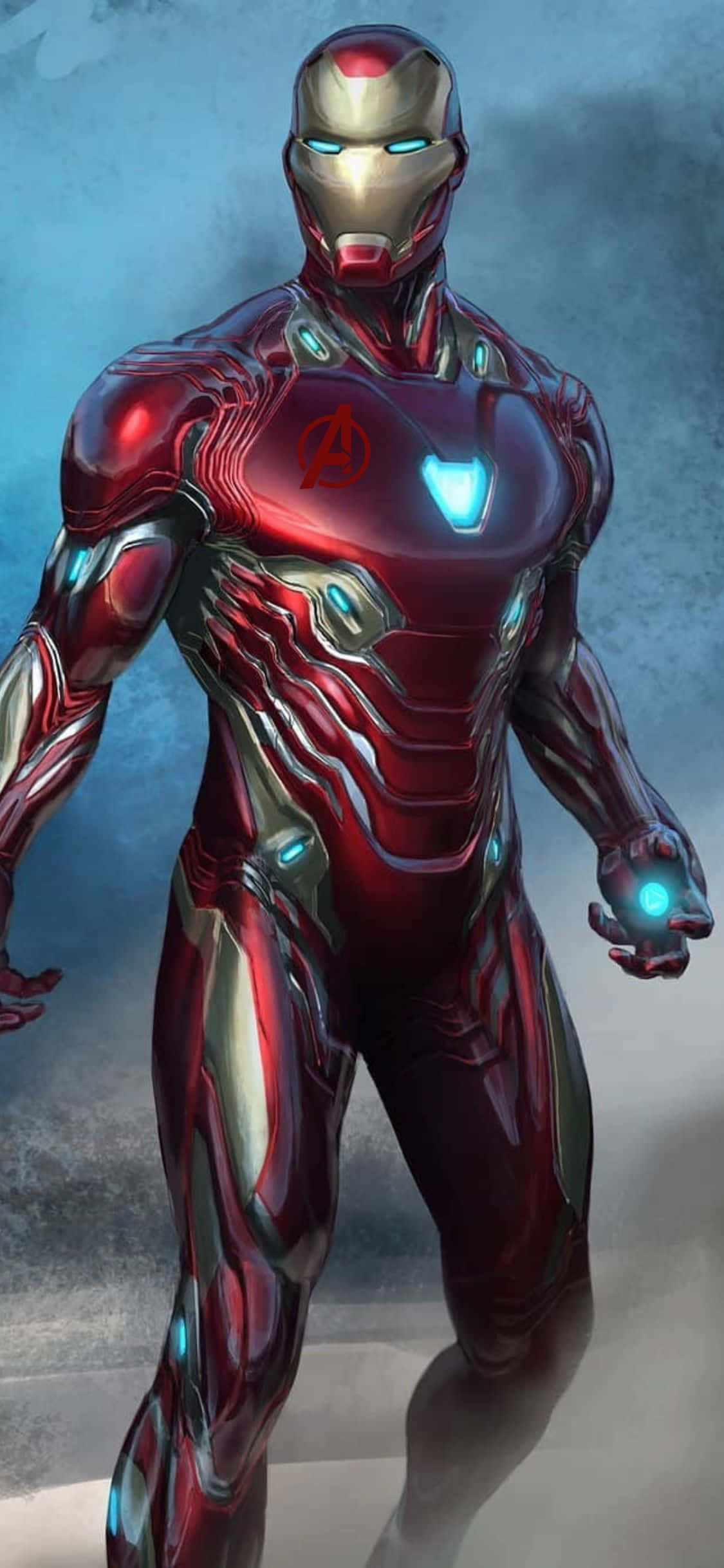iPhone XS Avengers baggrund Iron Man i Mark 50-dragt Wallpapers