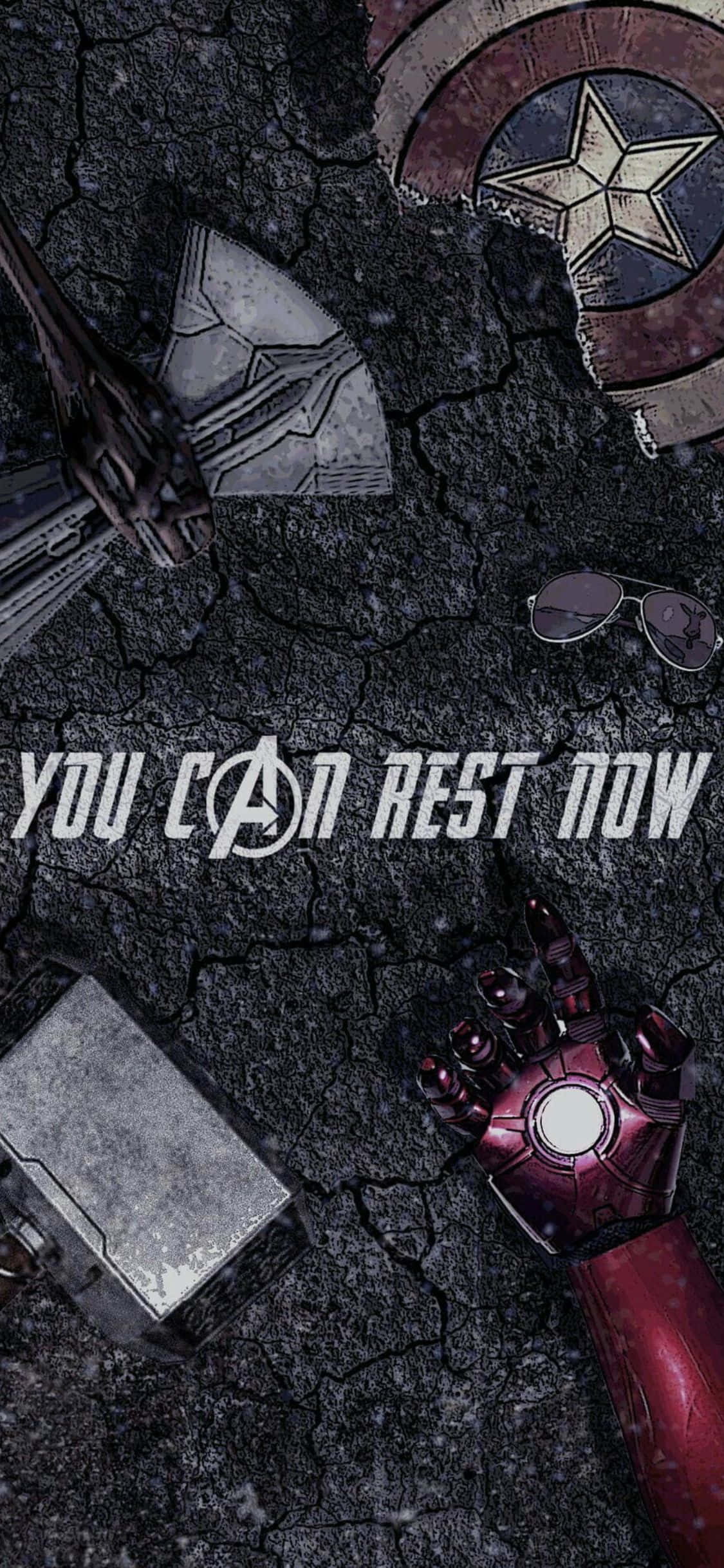 iPhone XS Avengers baggrund Du kan hvile nu film linje Wallpapers