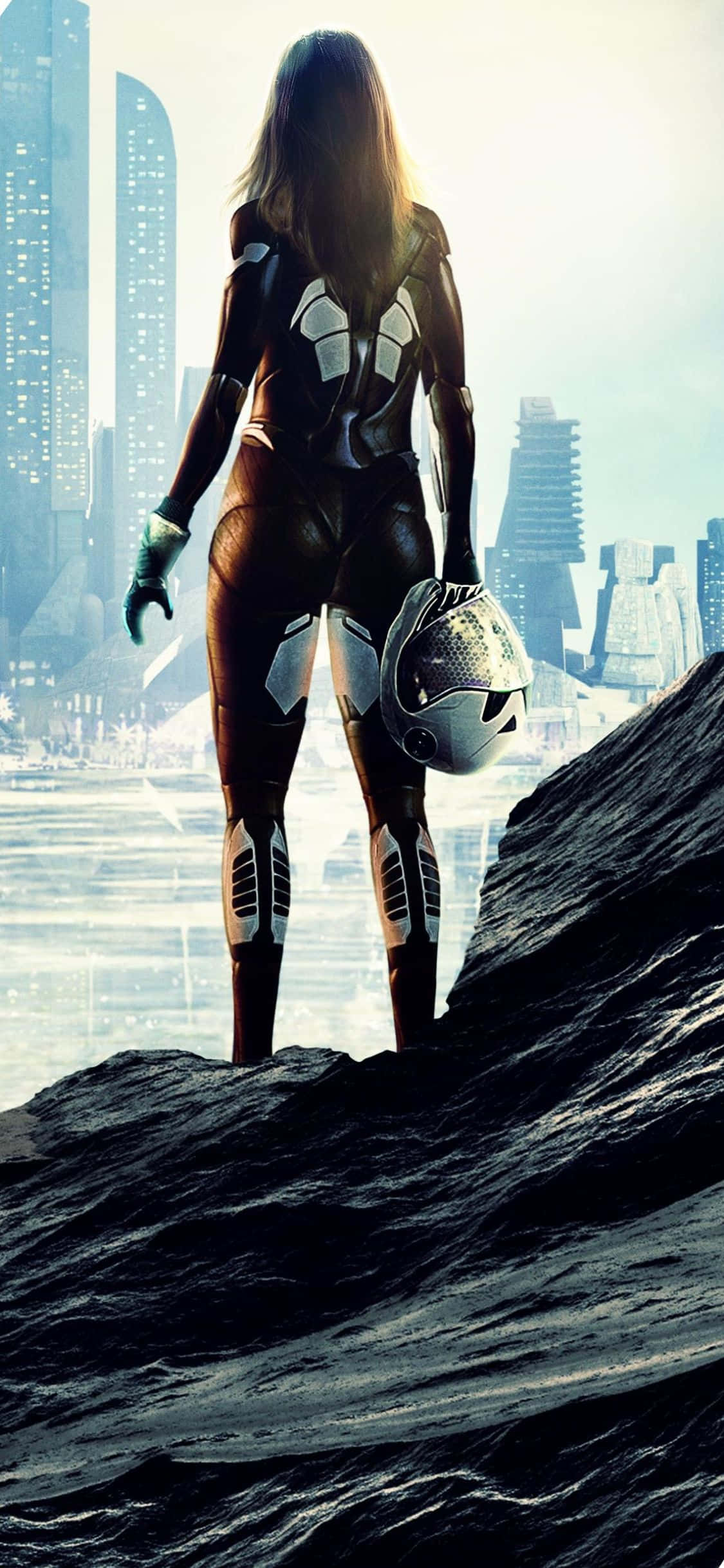iPhone XS Civilization Beyond Earth Kvindelig Astronaut Baggrund Wallpapers