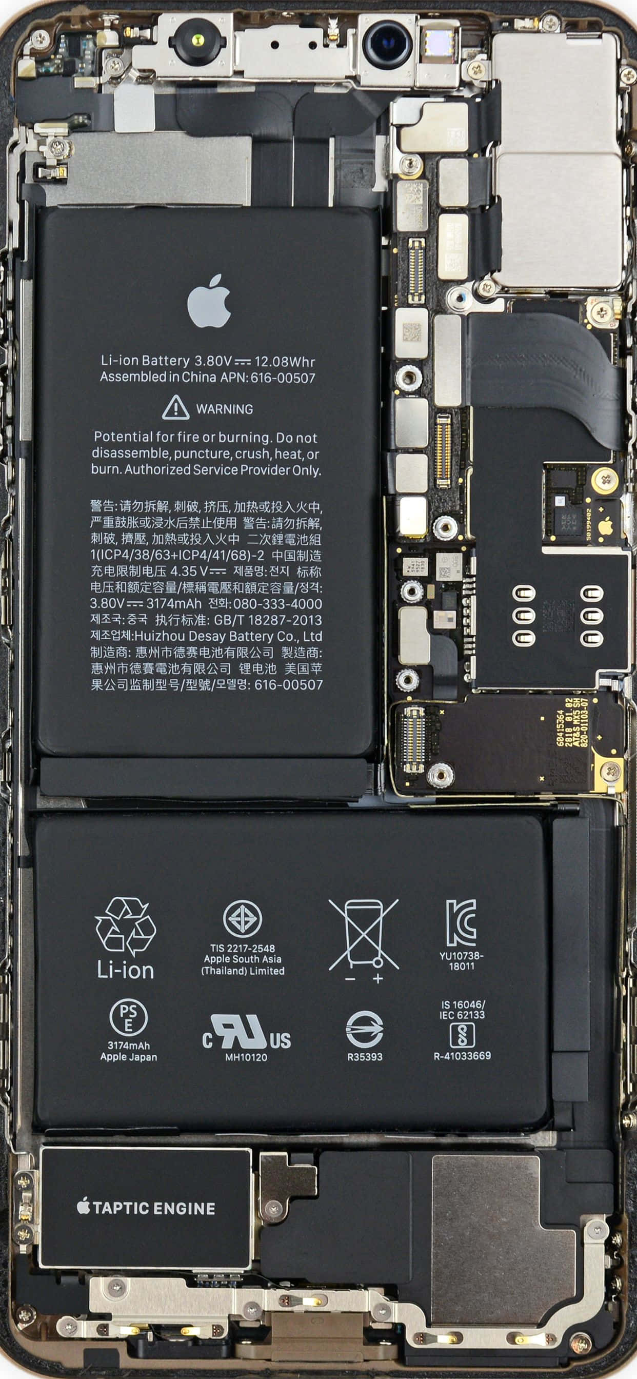 iPhone Xs Max Apple Baggrund Bagkomponenter Wallpapers