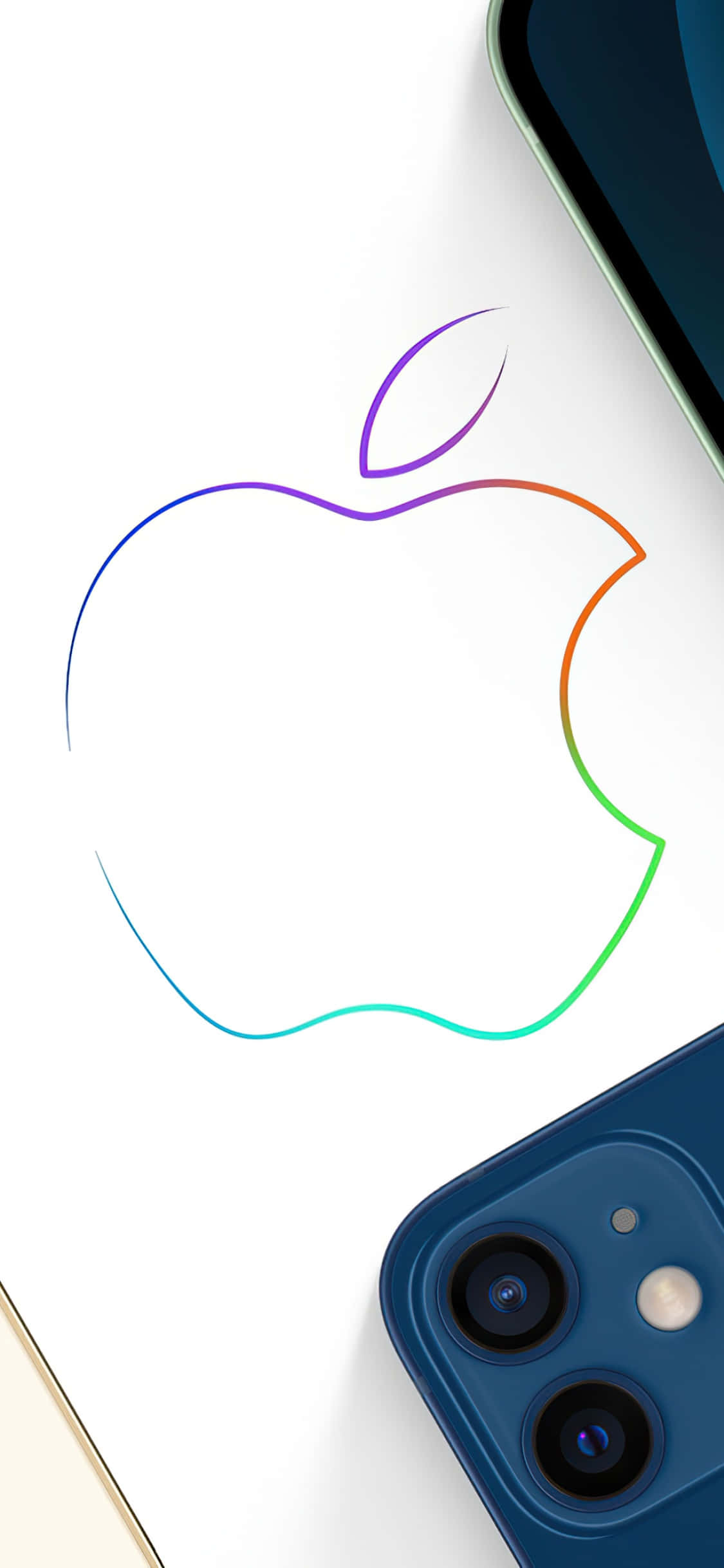 iPhone Xs Max Apple Baggrund Farverig Kontur Wallpapers