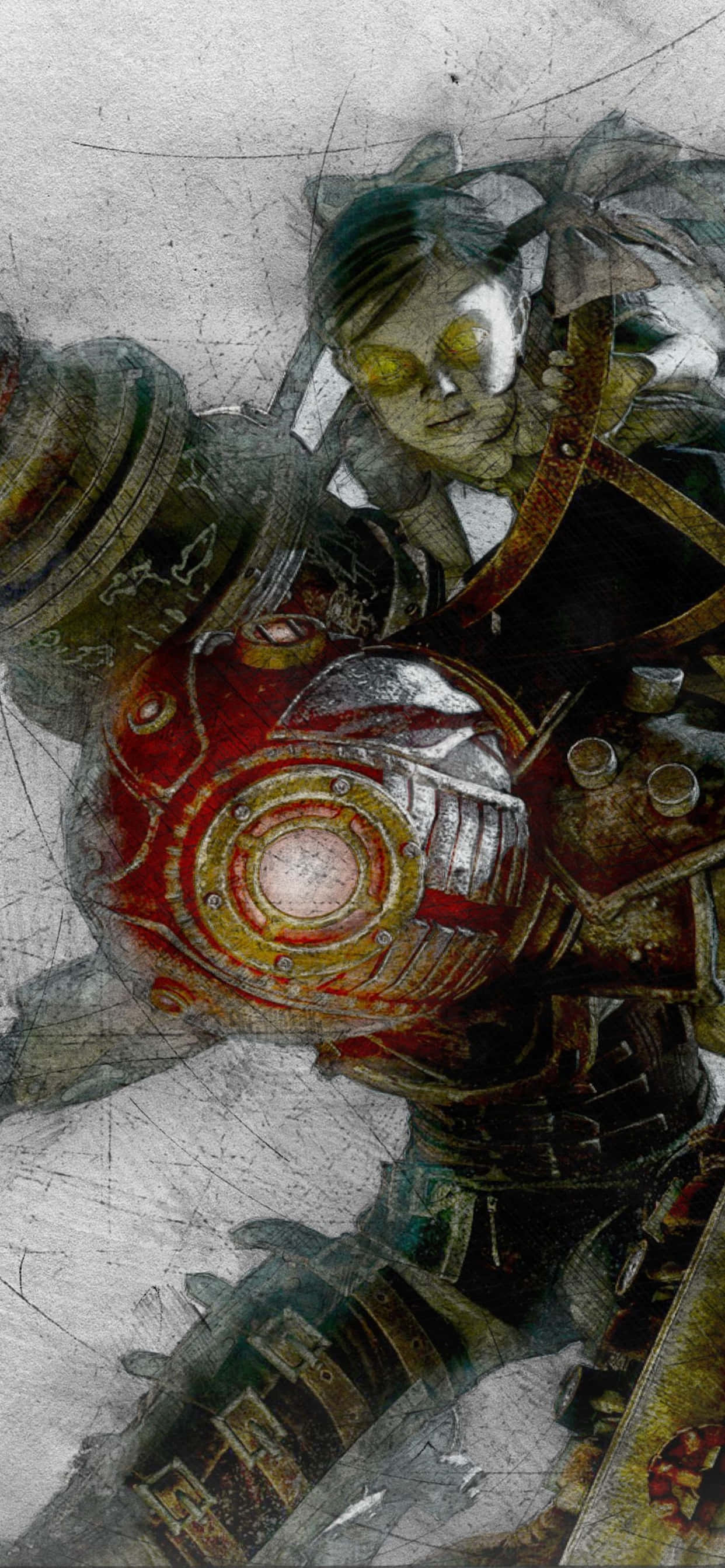 iPhone Xs Max Bioshock Infinite Big Daddy baggrund Wallpapers