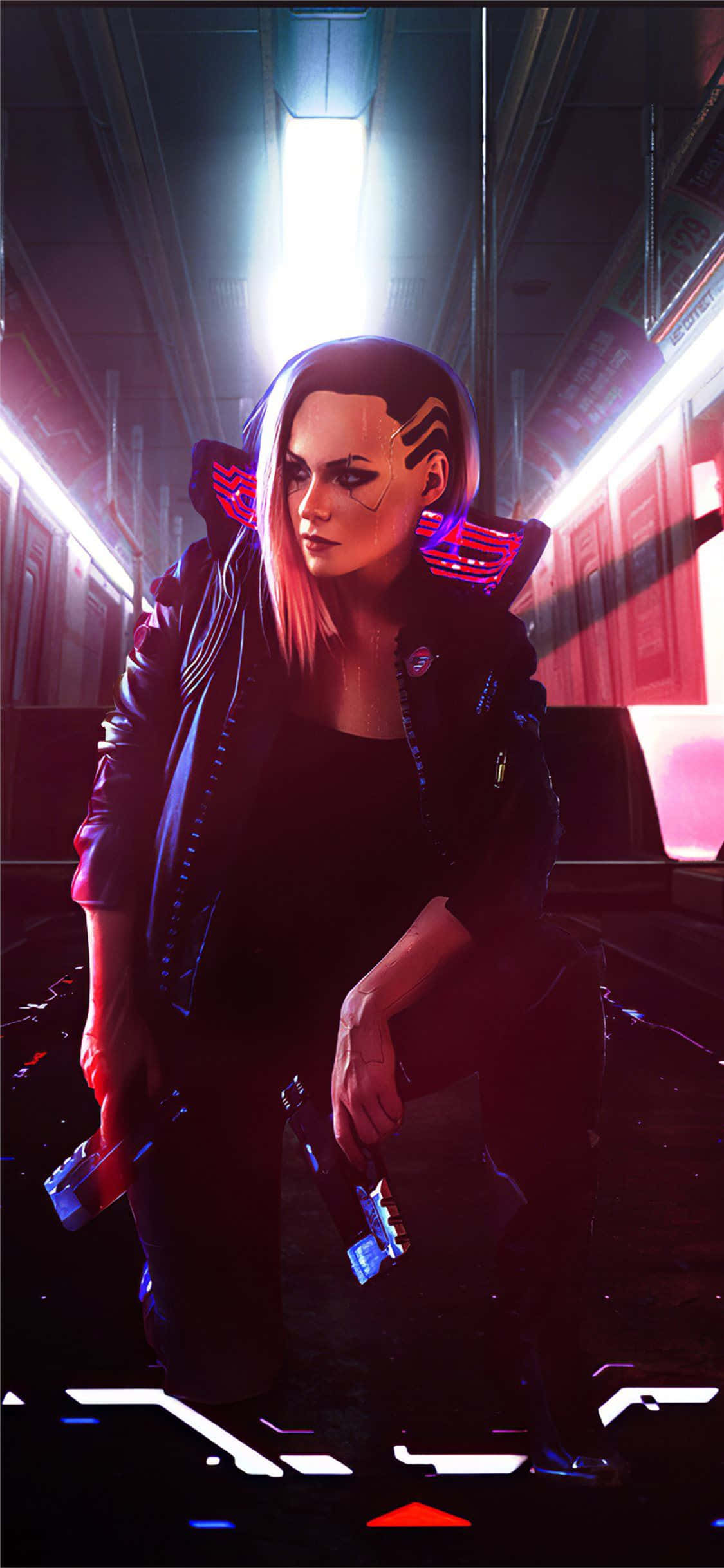 iPhone XS Max Cyberpunk 2077 Hovedperson Valerie Baggrund Wallpapers