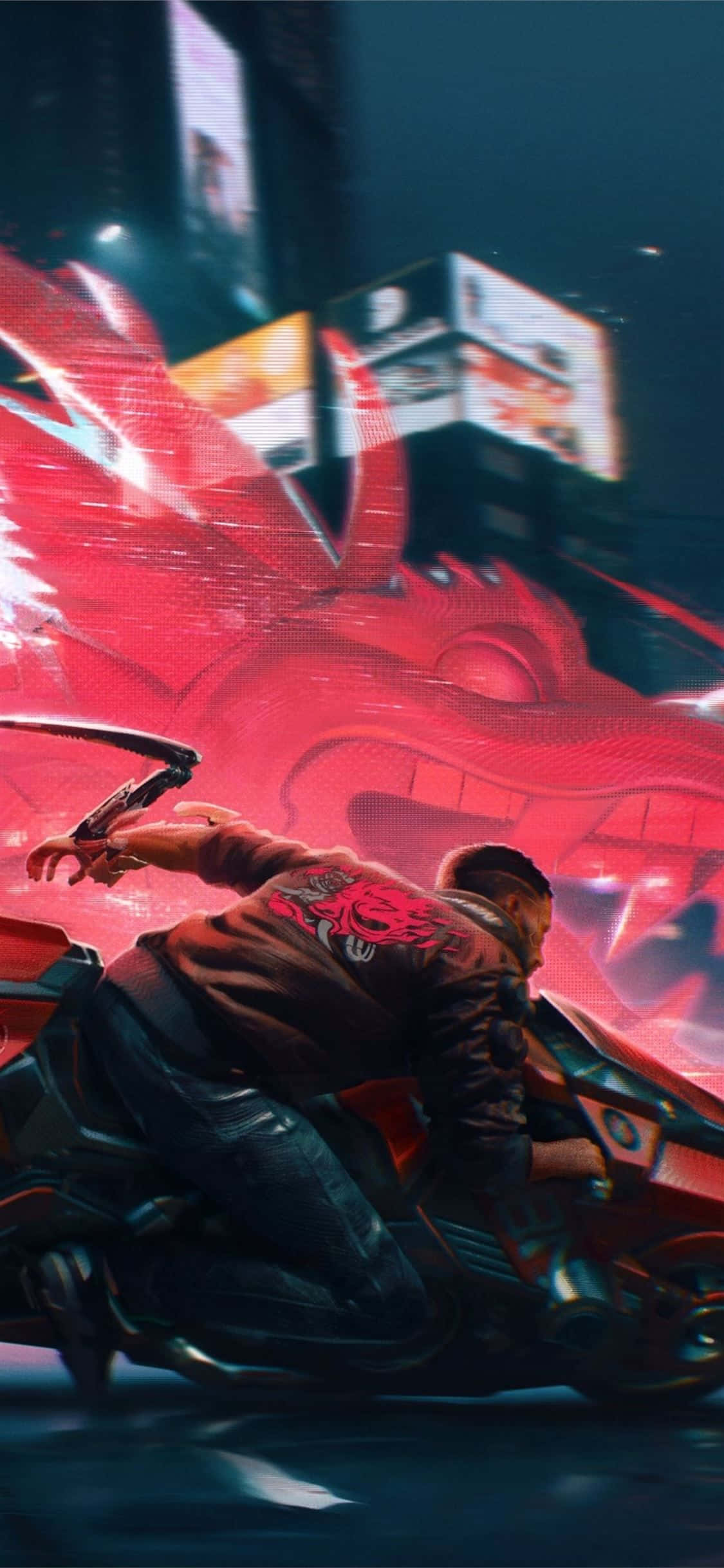 iPhone XS Max Cyberpunk 2077 Drage Baggrund Wallpapers