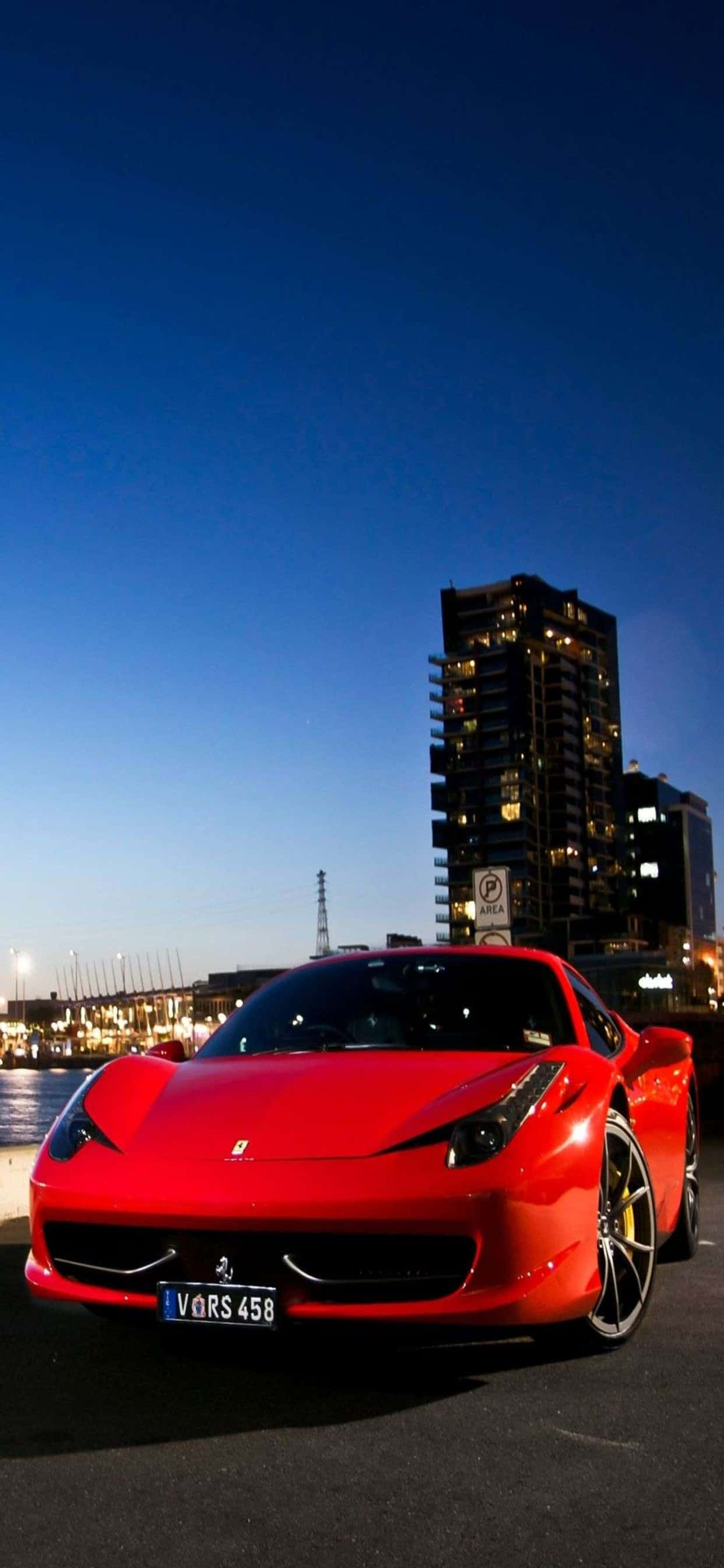 iPhone Xs Max Ferrari Baggrund Blank Rød Ferrari 458 Wallpapers