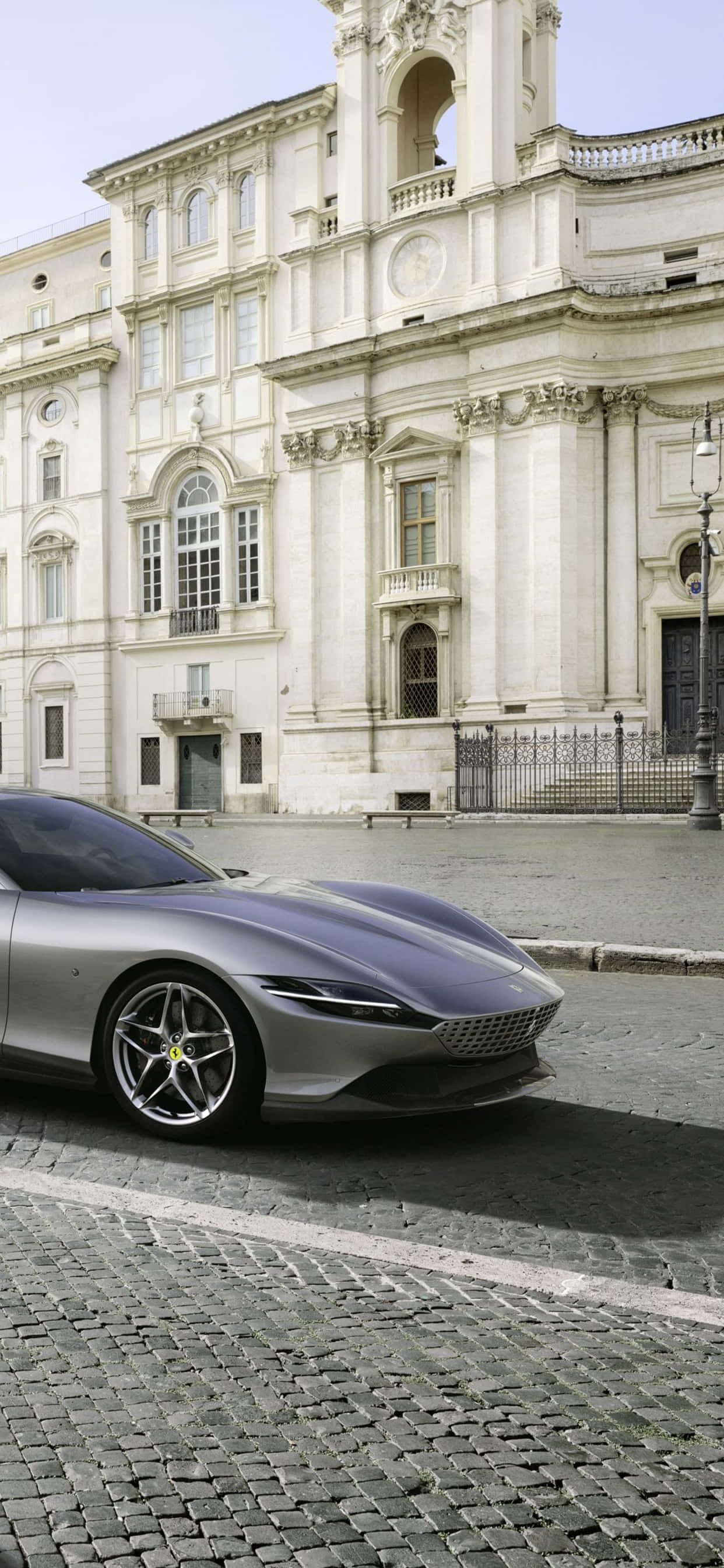 iPhone Xs Max Ferrari Baggrund Grå Ferrari Roma Wallpapers