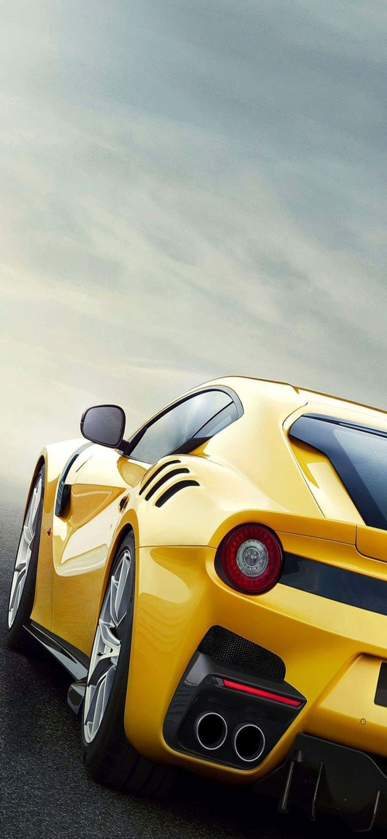 iPhone XS Max Ferrari baggrund – gul Ferrari F12tdf Wallpapers