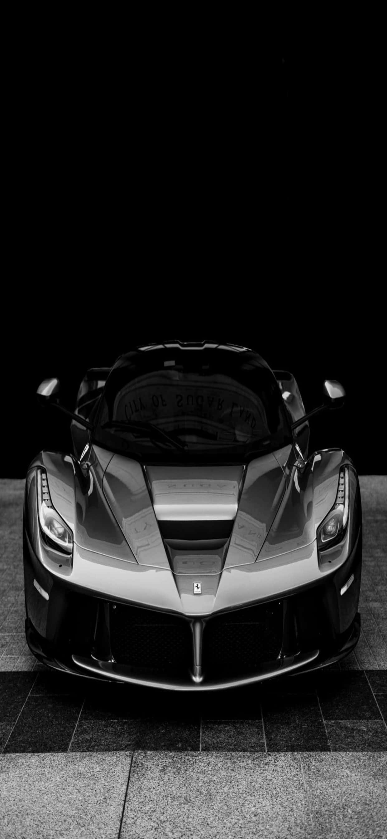 iPhone Xs Max Ferrari Baggrund Blank Sort LaFerrari Wallpapers