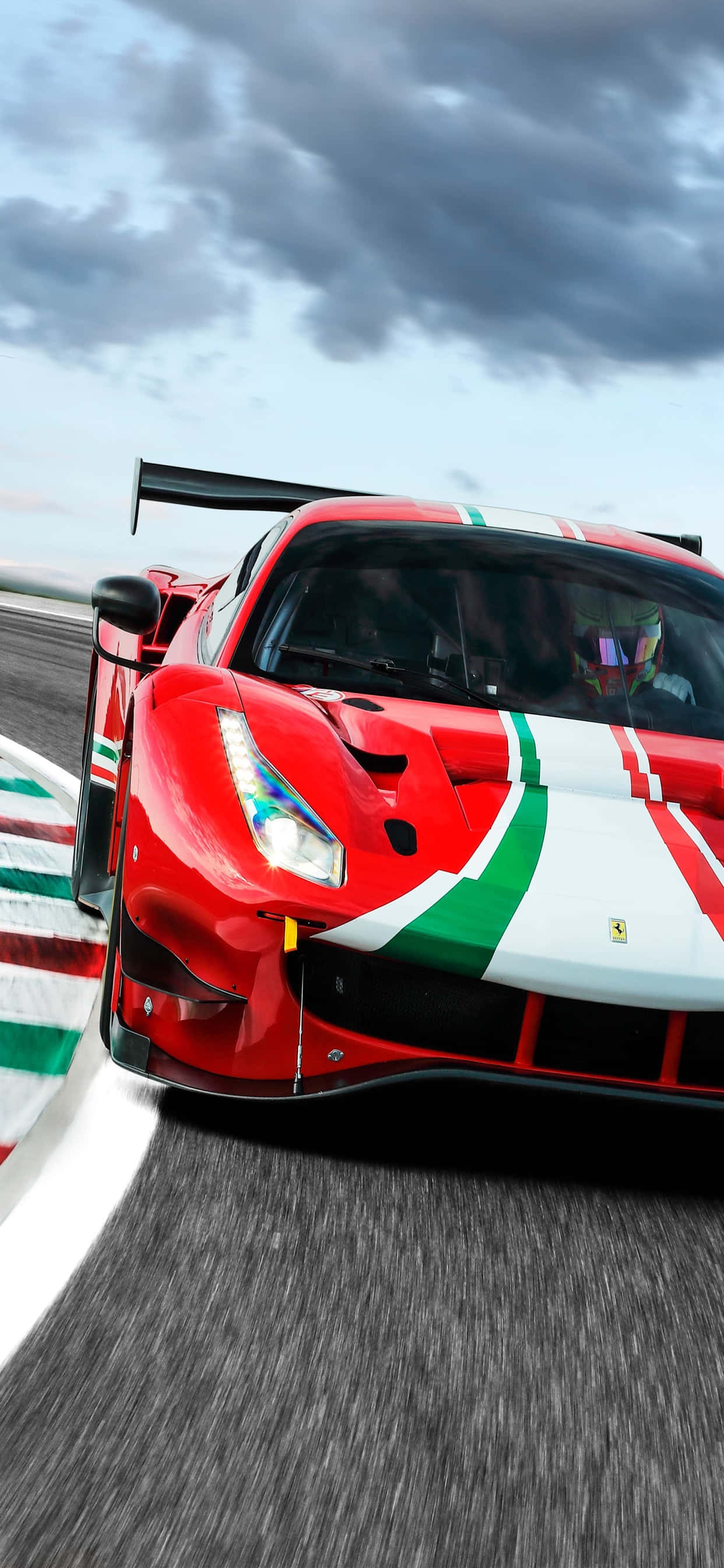 iPhone Xs Max Ferrari Baggrund Ferrari 488 GT3 På Banen Wallpapers