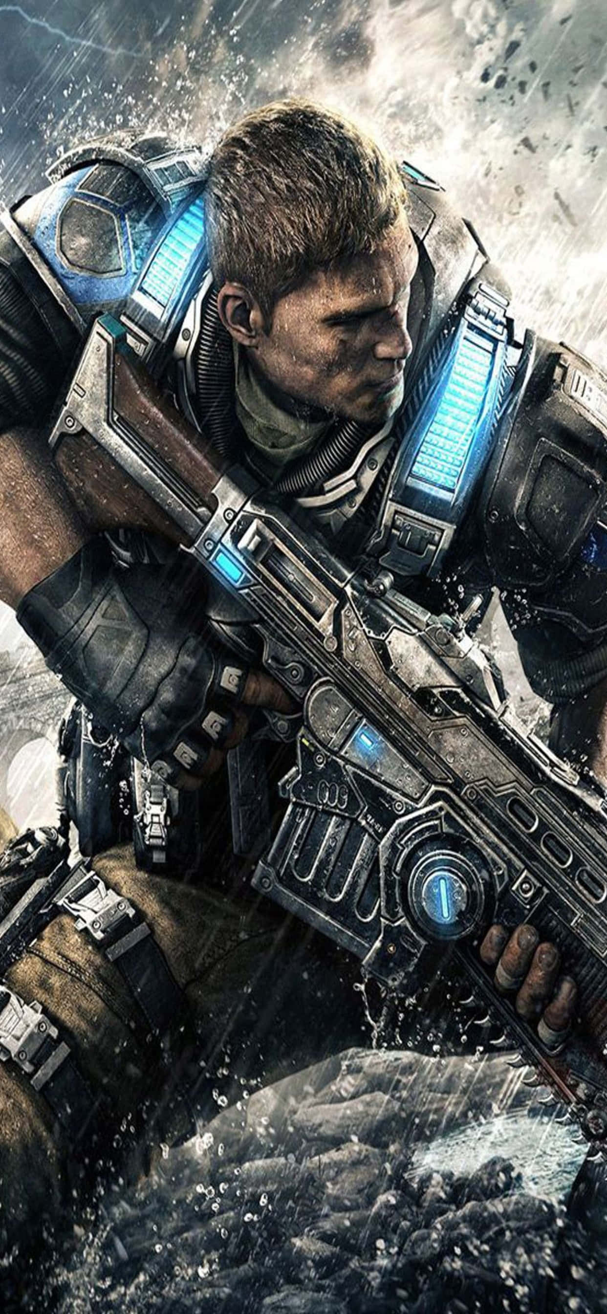 iPhone XS Max Gears Of War 5 JD Geværbaggrund Wallpapers