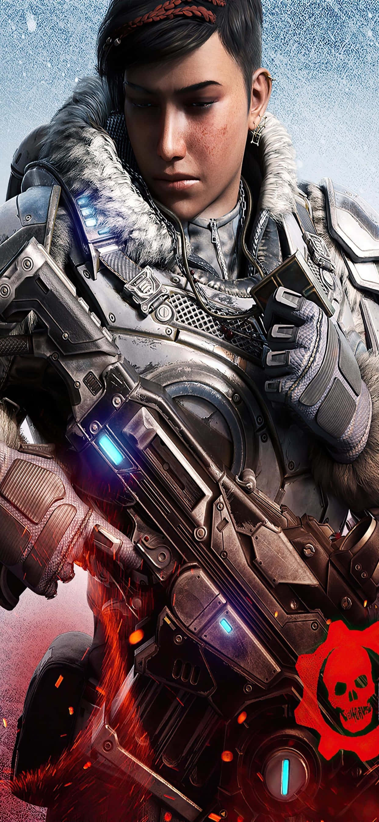 iPhone XS Max Gears Of War 5 Kait Vinterbaggrund Wallpapers